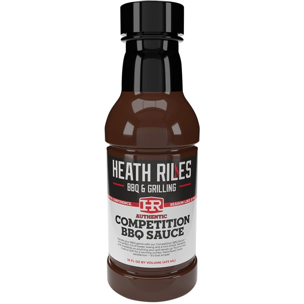 Heath Riles Bbq Competition Barbecue Sauce, Champion Pitmaster Recipe, Bottle 16 Oz.