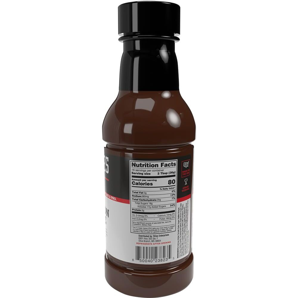 Heath Riles Bbq Competition Barbecue Sauce, Champion Pitmaster Recipe, Bottle 16 Oz.