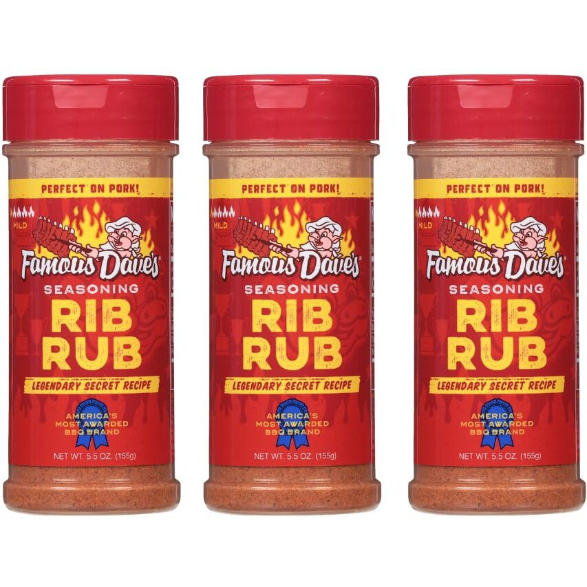 Famous Dave's - 3 Pck, Rib Rub Seasoning (16.5 Oz.)