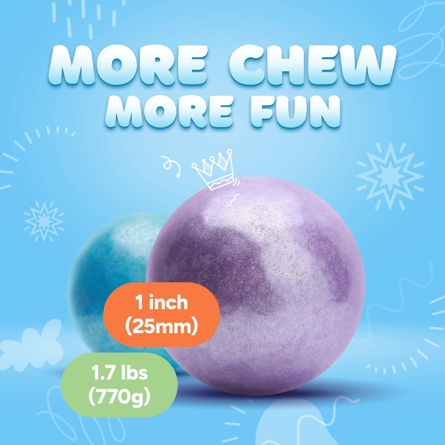 Gumballs For Gumball Machine - Shimmer Spring Mix 1 Inch Large Gumballs - Assorted Fruit Flavored Bubble Gum For Kids - Sweet Chewing Gum Balls In Bulk 1.7Lb