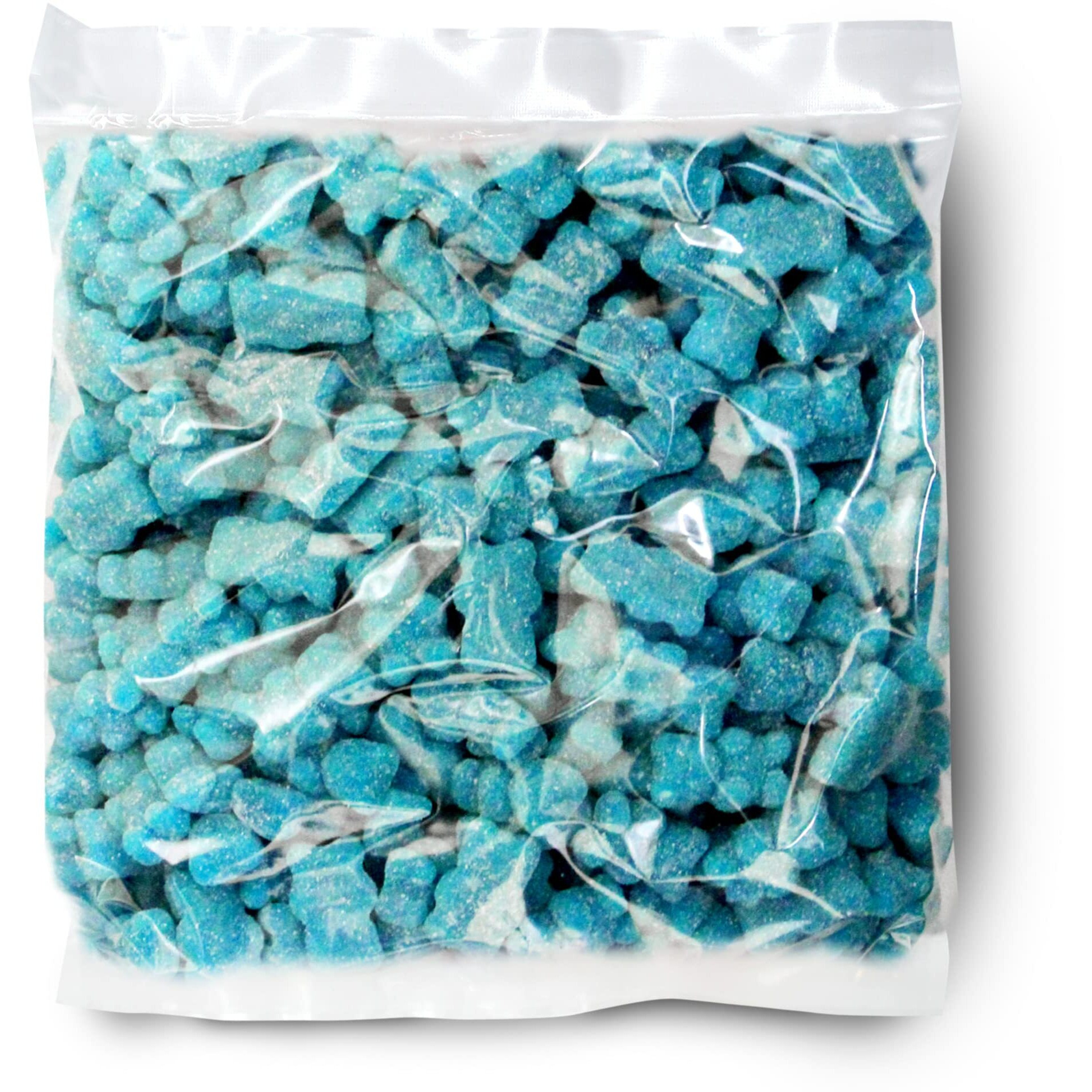 Light Blue Gummy Bears Sugared, 2.2 Pound Bag, Blue Candy Blueberry Flavored, The Hampton Popcorn Company