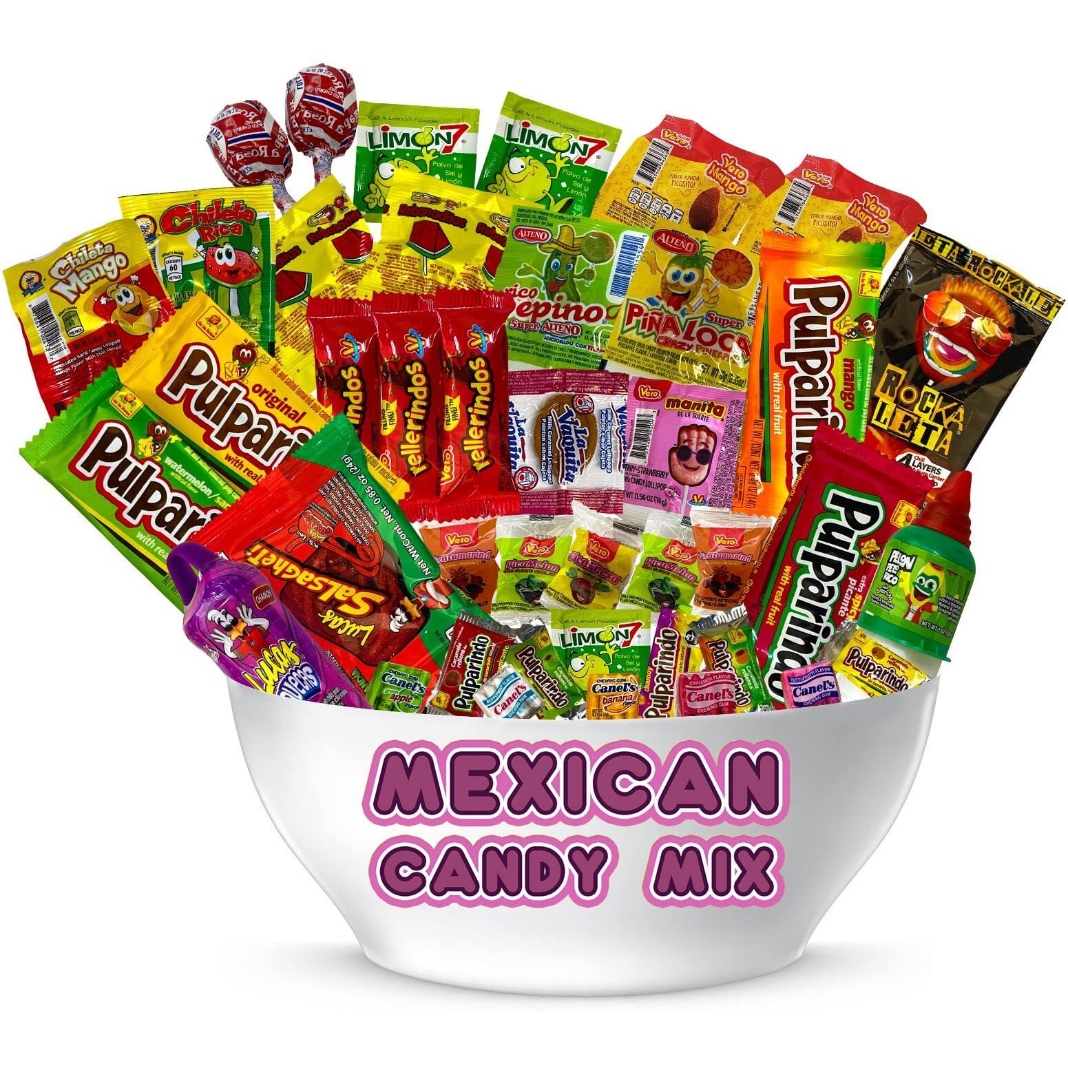 Mix Dulces Mexicanos Surtidos Candy, Such As Sweet, Sour And Chili With Tangy Taste Of Our Variety Pack - Authentic Assortment Mexican Candy (50 Count), By Lookon.