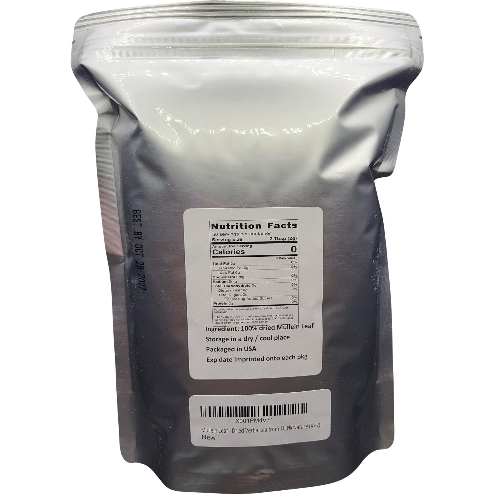 Mullein Leaf - Dried Verbascum Thapsus Loose Tea From 100% Nature (4 Oz)