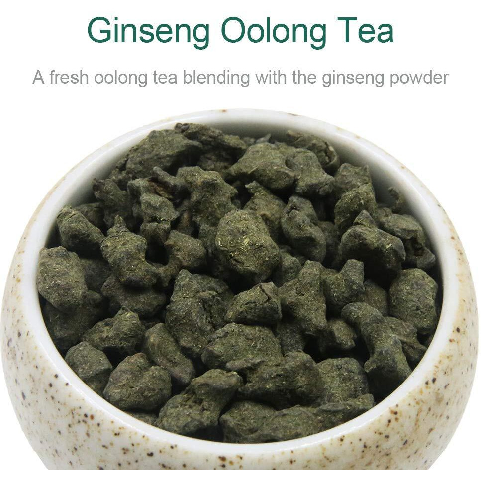 Fullchea - Ginseng Oolong Tea - Oolong Tea Loose Leaf - Imperial Ginseng Tea - Natural Ren Shen With Unique Aroma And Taste 8Oz / 226G