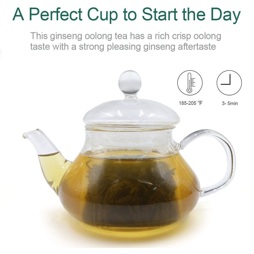 Fullchea - Ginseng Oolong Tea - Oolong Tea Loose Leaf - Imperial Ginseng Tea - Natural Ren Shen With Unique Aroma And Taste 8Oz / 226G