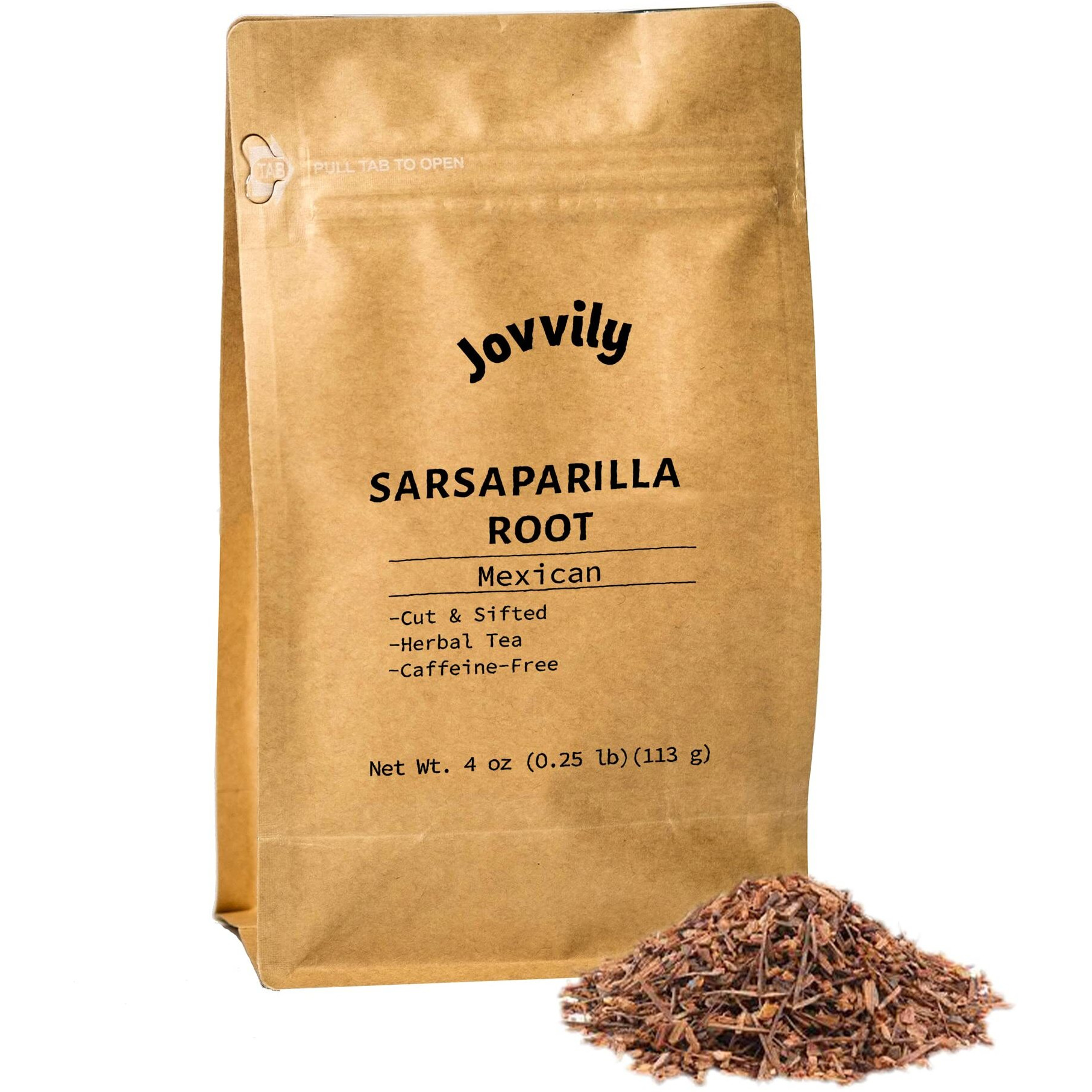 Jovvily Sarsaparilla Root - 4 Oz - Cut & Sifted - Herbal Tea - Flavor Modifier