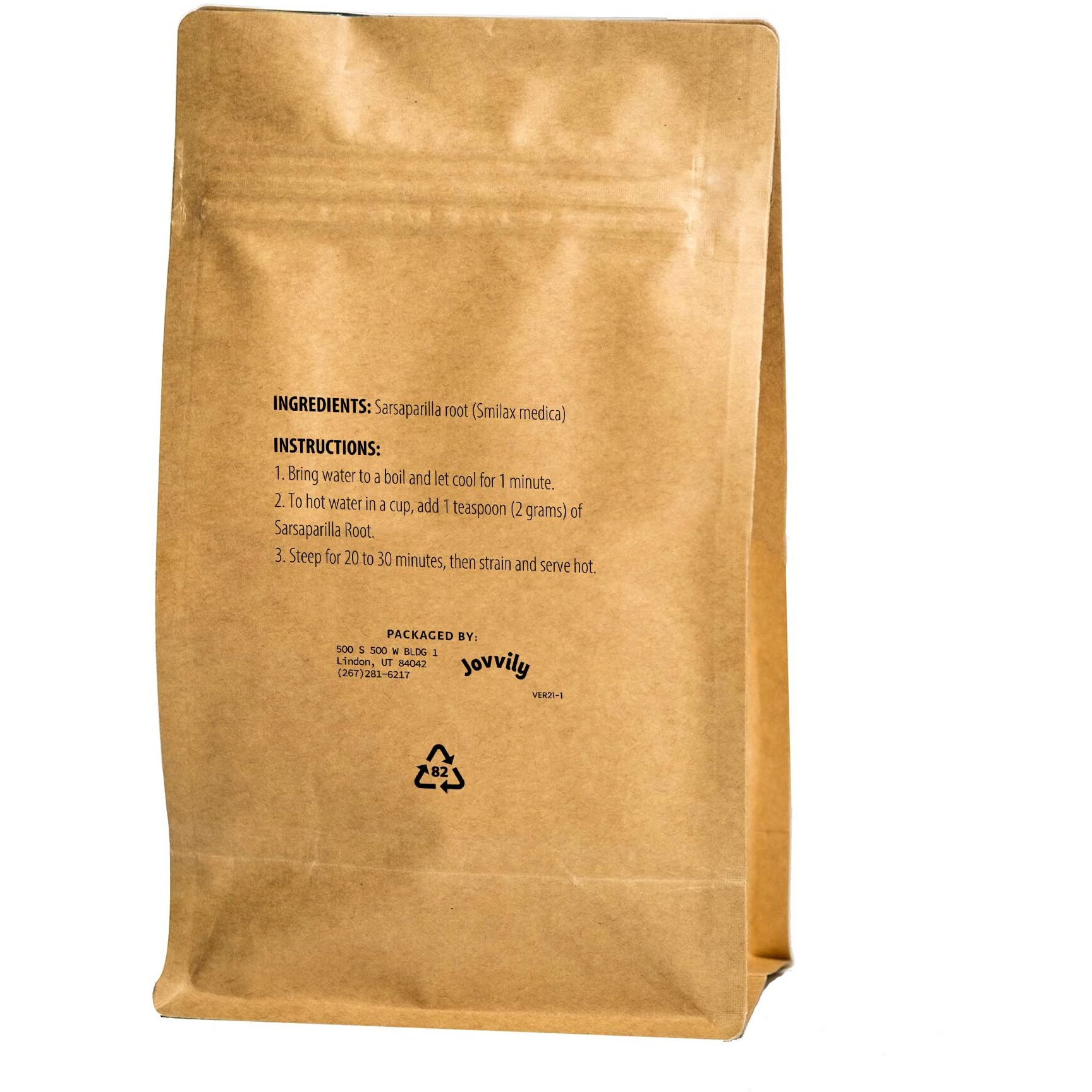 Jovvily Sarsaparilla Root - 4 Oz - Cut & Sifted - Herbal Tea - Flavor Modifier