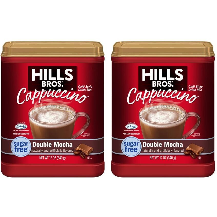 Hills Bros. Flavor Coffee (Sugar-Free Double Mocha, 12 Ounce (Pack Of 2)