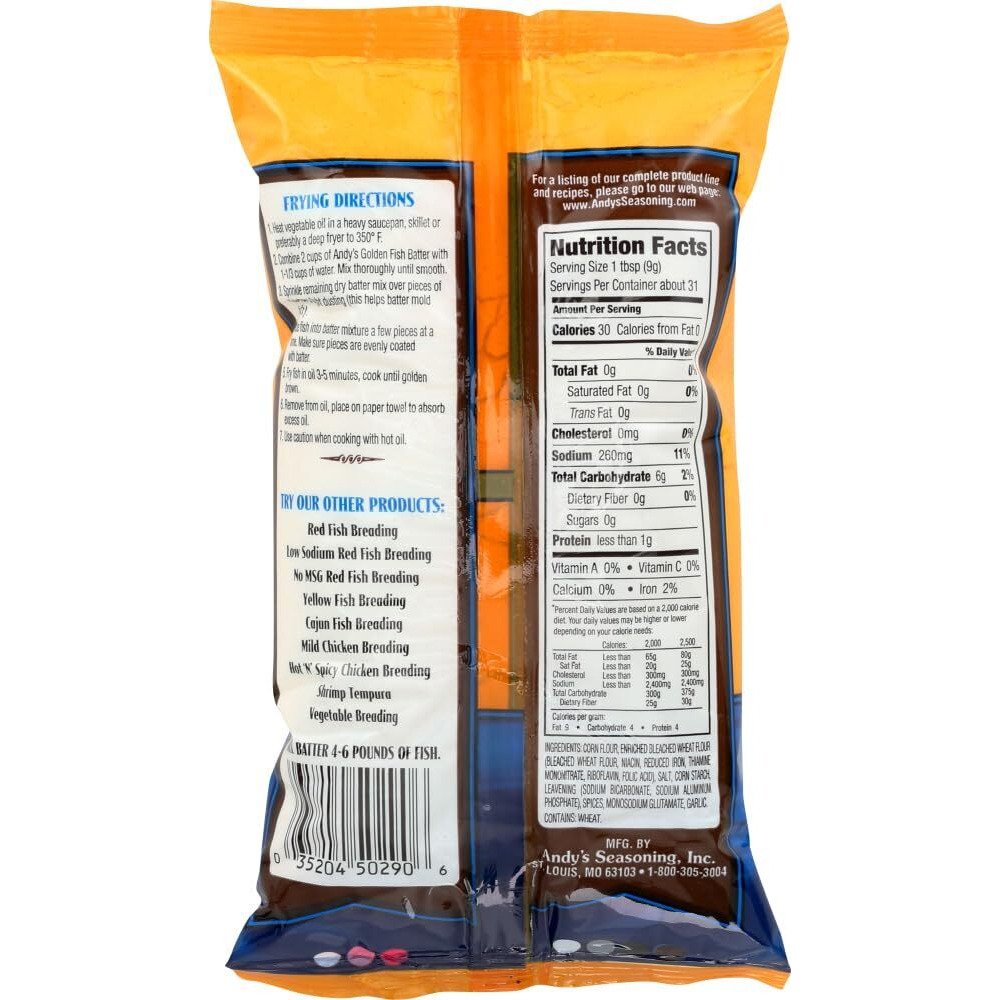 Andys Golden Fish Batter, 10 Ounces (Pack Of 2)