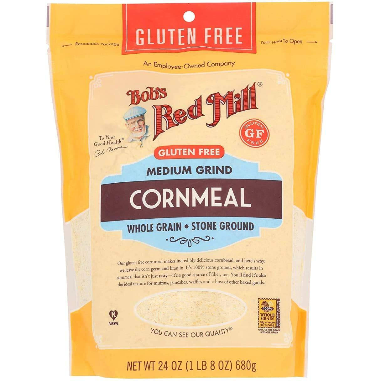 Bob's Red Mill Medium Grind Cornmeal Gluten Free 24 Ounce (Pack Of 2)