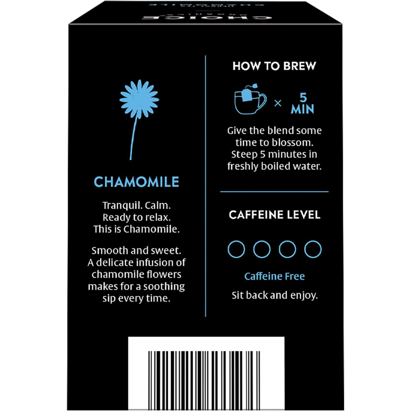 Choice Organics - Organic Chamomile Tea (6 Pack) - Compostable - Caffeine Free - 96 Organic Herbal Tea Bags
