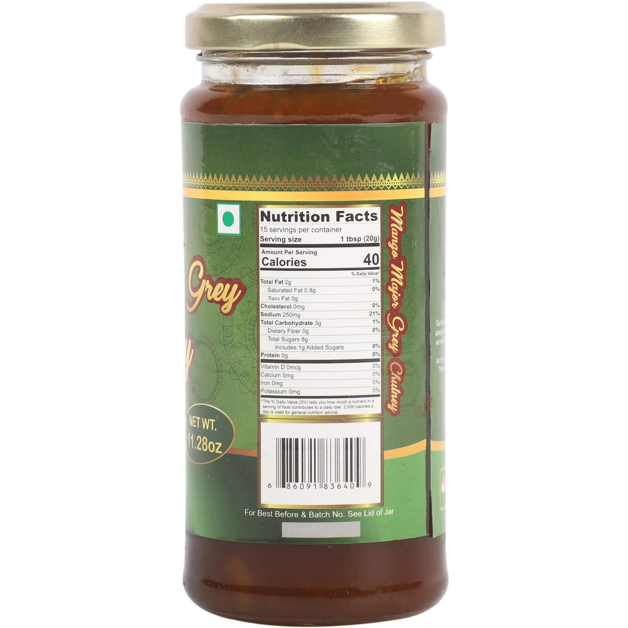 Taj Gourmet Mango Major Grey Chutney, 320G (11.2Oz)