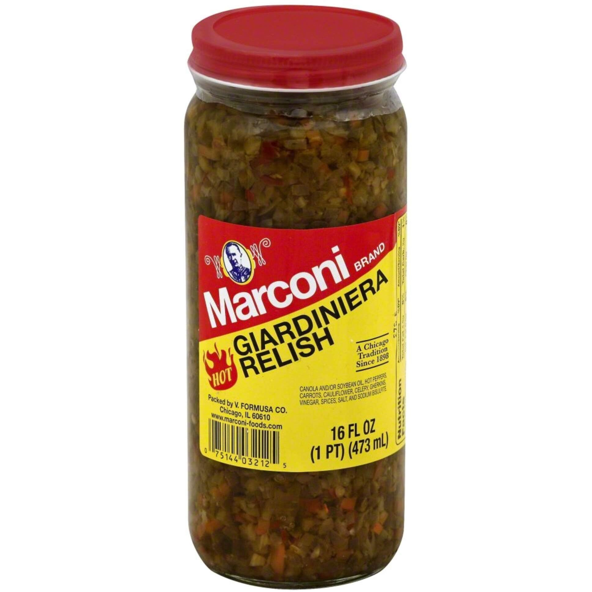 Marconi Giardiniera Relish Hot, Mango , 16 Fl Oz