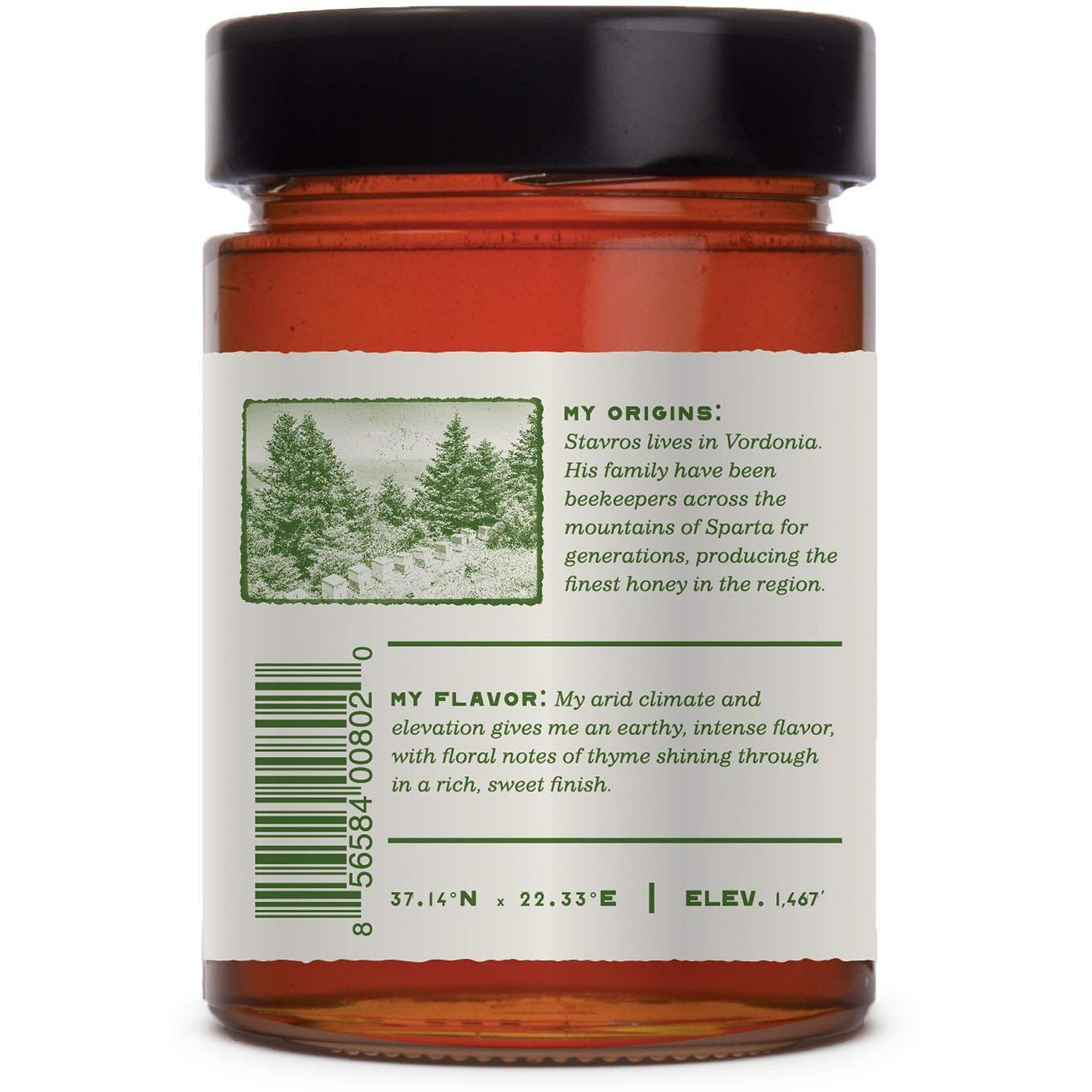 Thyme Honey By Ancient Foods - Raw Unfiltered Authentic Greek Honey From Greece | Unfiltered Wild Forest (Pine) And Thyme Honey From Vordonia, Greece | 454G (Ilia)