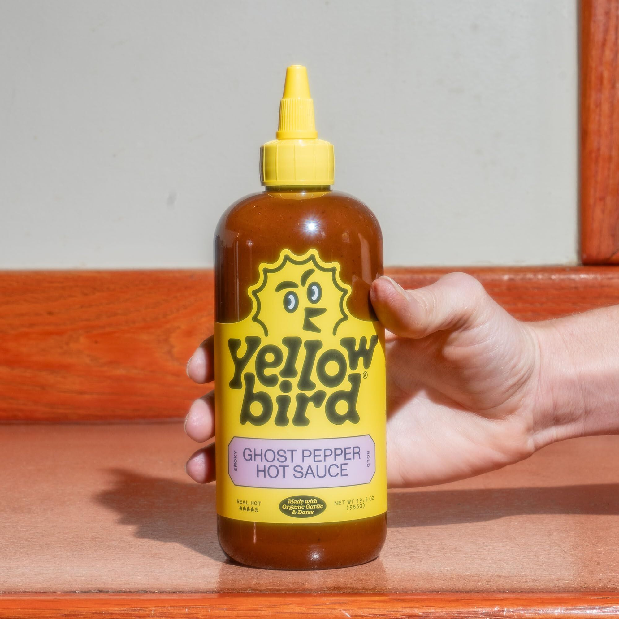 Yellowbird Made With Organic Ghost Pepper Hot Sauce 19.6 Oz. Tabletop Size (Real Hot | 1 Bottle | Made In Texas)