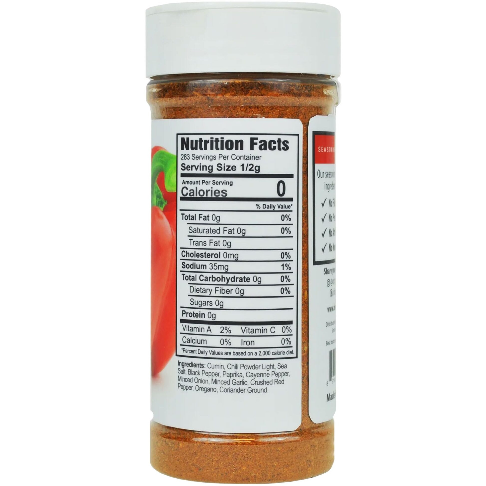 Fajita Seasoning - Spicy Taco Seasoning Mix For Chicken, Meat, Tortilla, Burrito, Seafood & Poultry. Gluten Free & Low Sodium Mexican Seasoning Rub With Cumin, Chili, Paprika, Onion & Garlic 4.25Oz