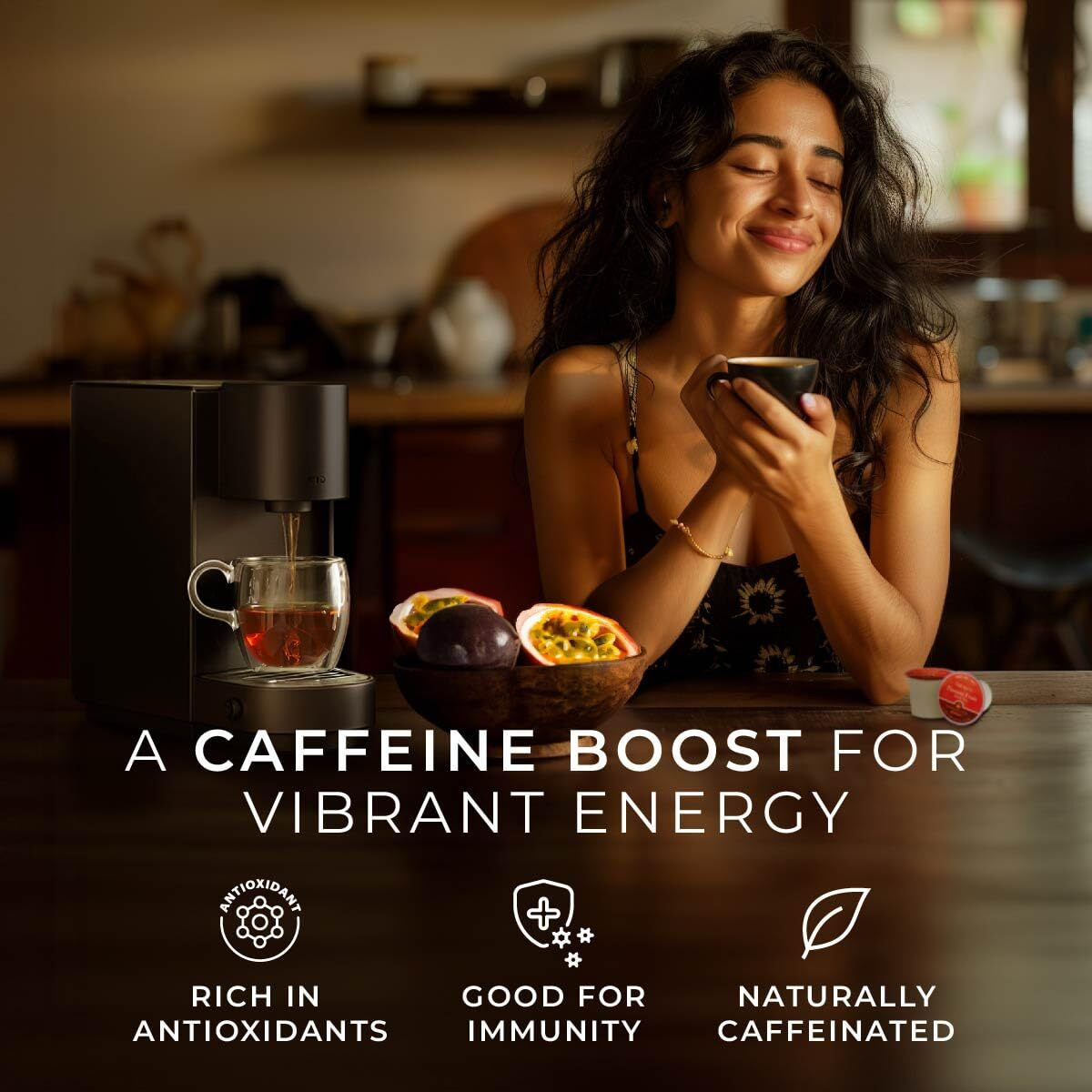 Gya Tea Co Passion Fruit Tea Pods For Keurig (16Ct) - A Hydrating Burst Of Summery Flavors For Ice Tea Lovers & Keep You Refreshed - Caffeinated Black Tea K Cups For Keurig 2.0 Tea Gifts For Women