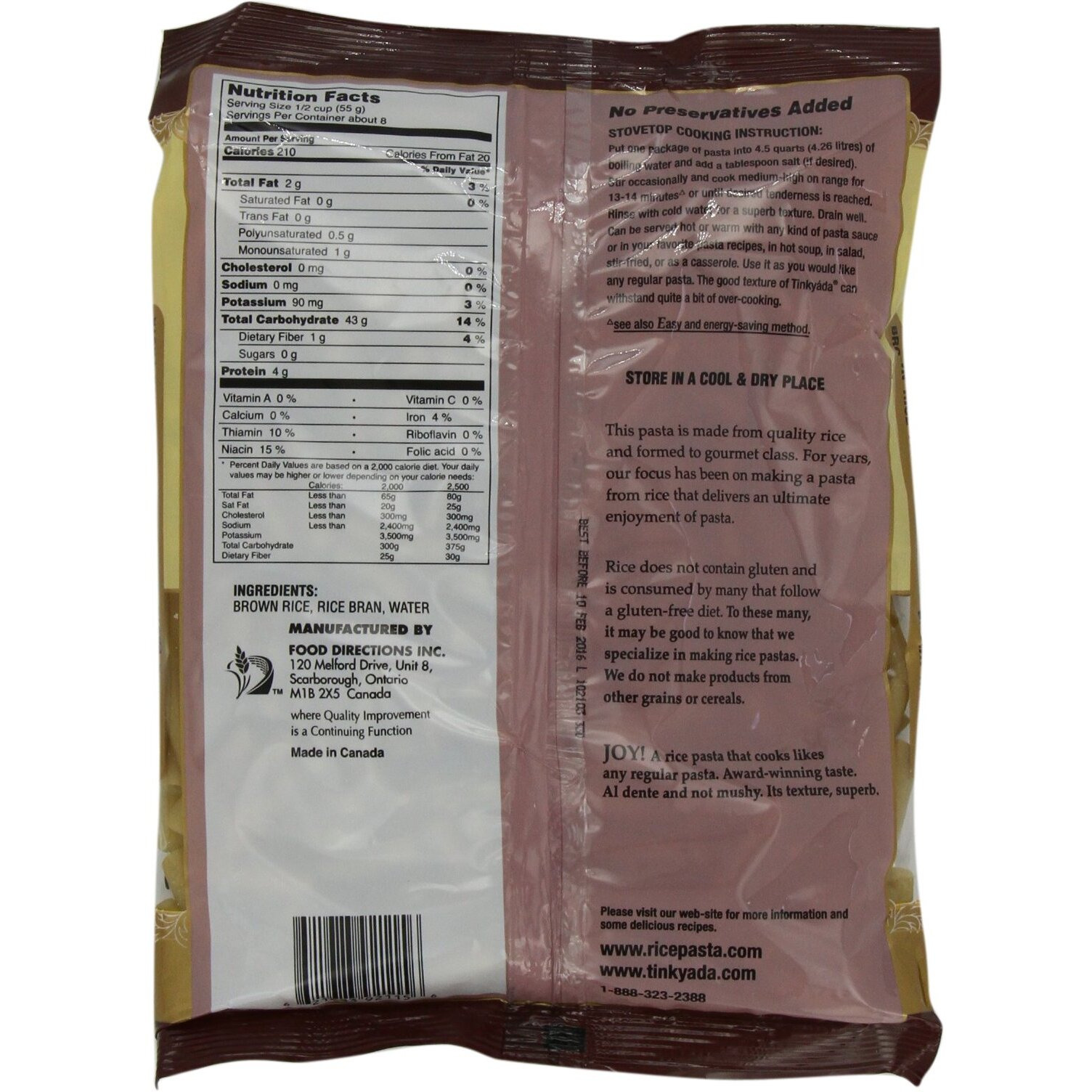 Tinkyada Brown Rice Pasta, Penne, 16 Ounce (Pack Of 12)