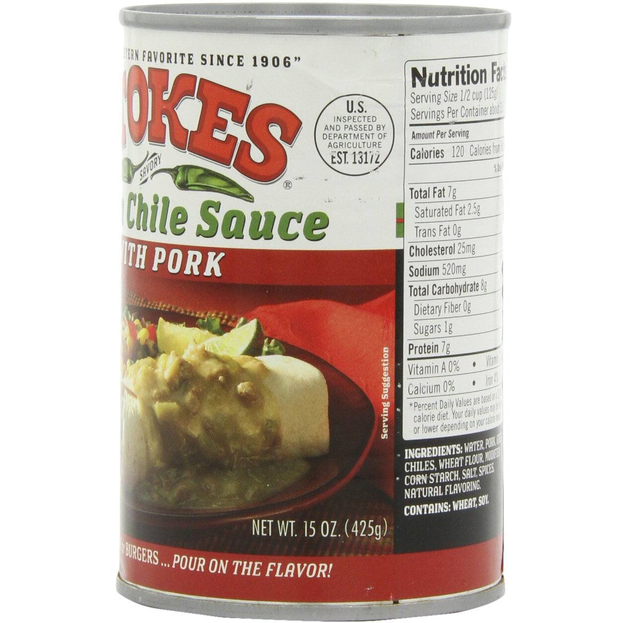 Stokes Green Chile Sauce With Pork, 15 Ounce