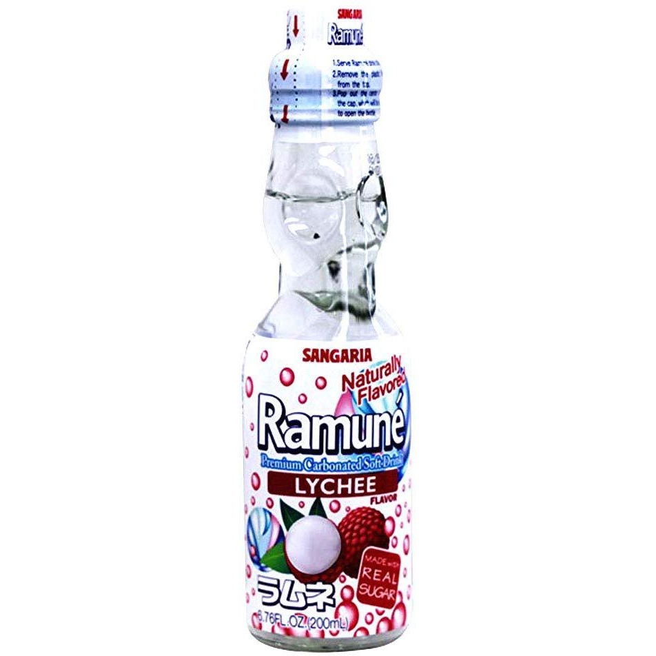 Sangaria Ramune, 6.76 Fluid Ounce (Lychee, 6 Bottles)