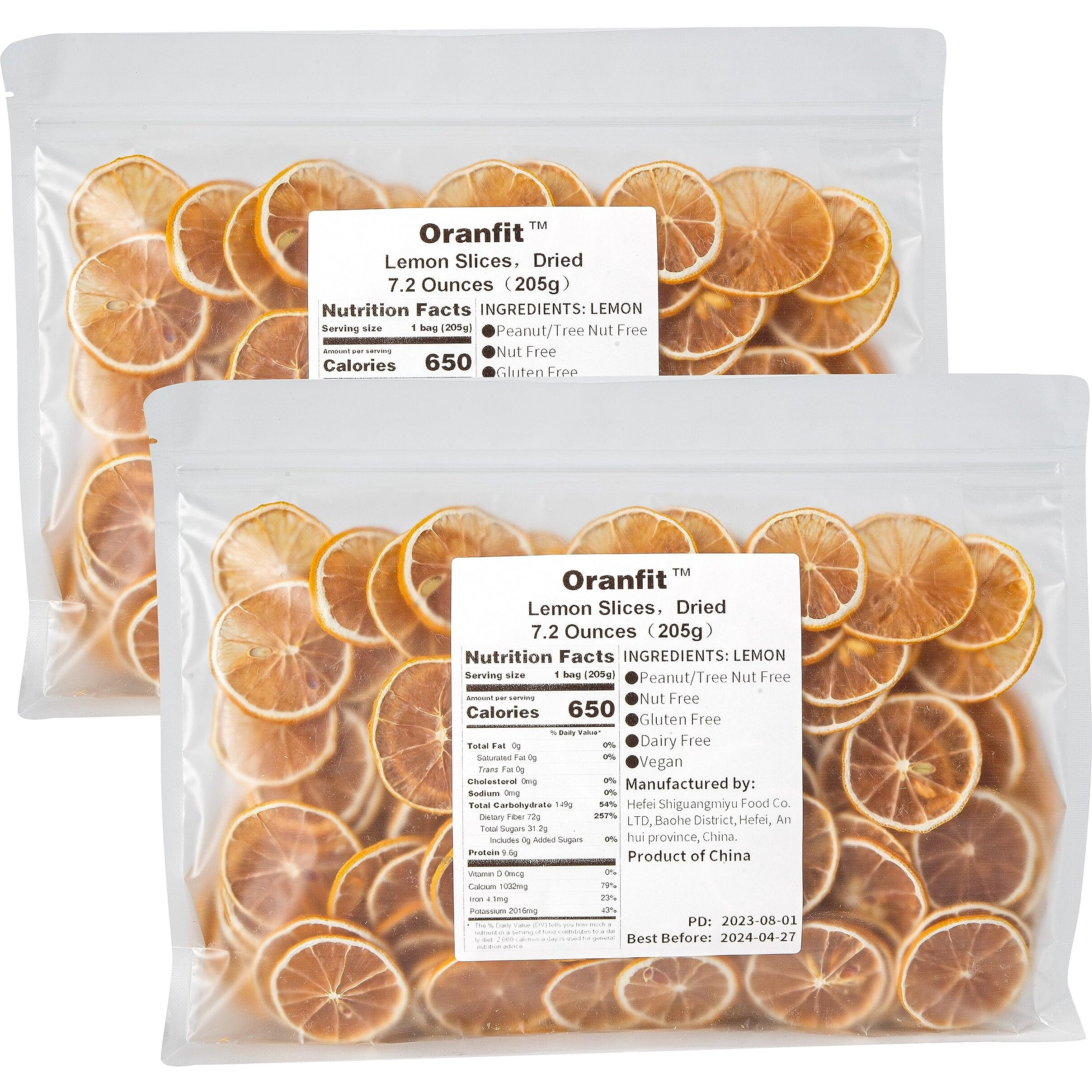 Oranfit Dried Lemon Slices 14.4Oz/410G(240 To 312 Slices)