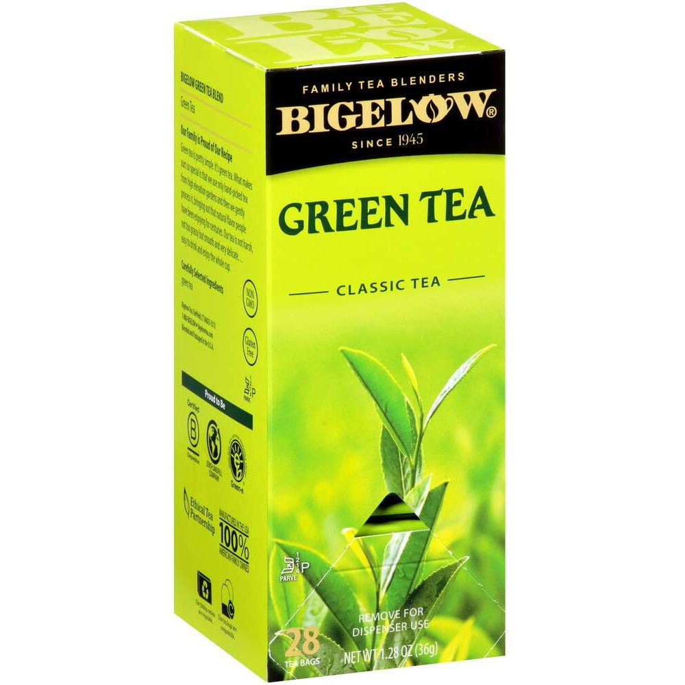 Bigelow Green Tea 28-Count Boxes (Pack Of 6) Premium Bagged Green Tea Bright Antioxidant-Rich All Natural Medium-Caffeine Tea In Individual Foil-Wrapped Bags