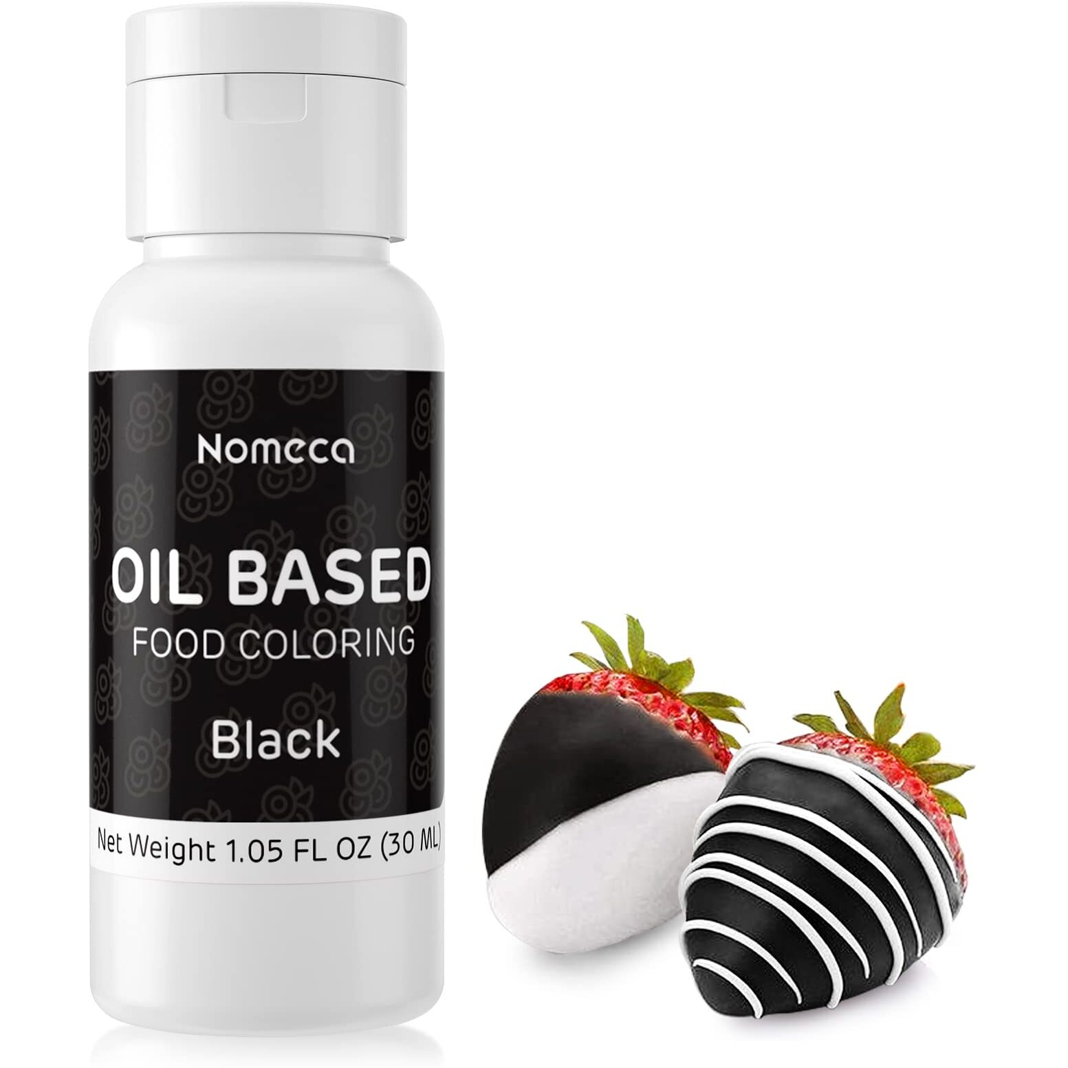 Oil Based Food Coloring For Chocolate - 30 Milliliters Upgraded Black Oil Food Color For Baking Cake Decorating, Edible Food Dye For Candy Melts Cookies Easter Egg Icing Fondant Meringues