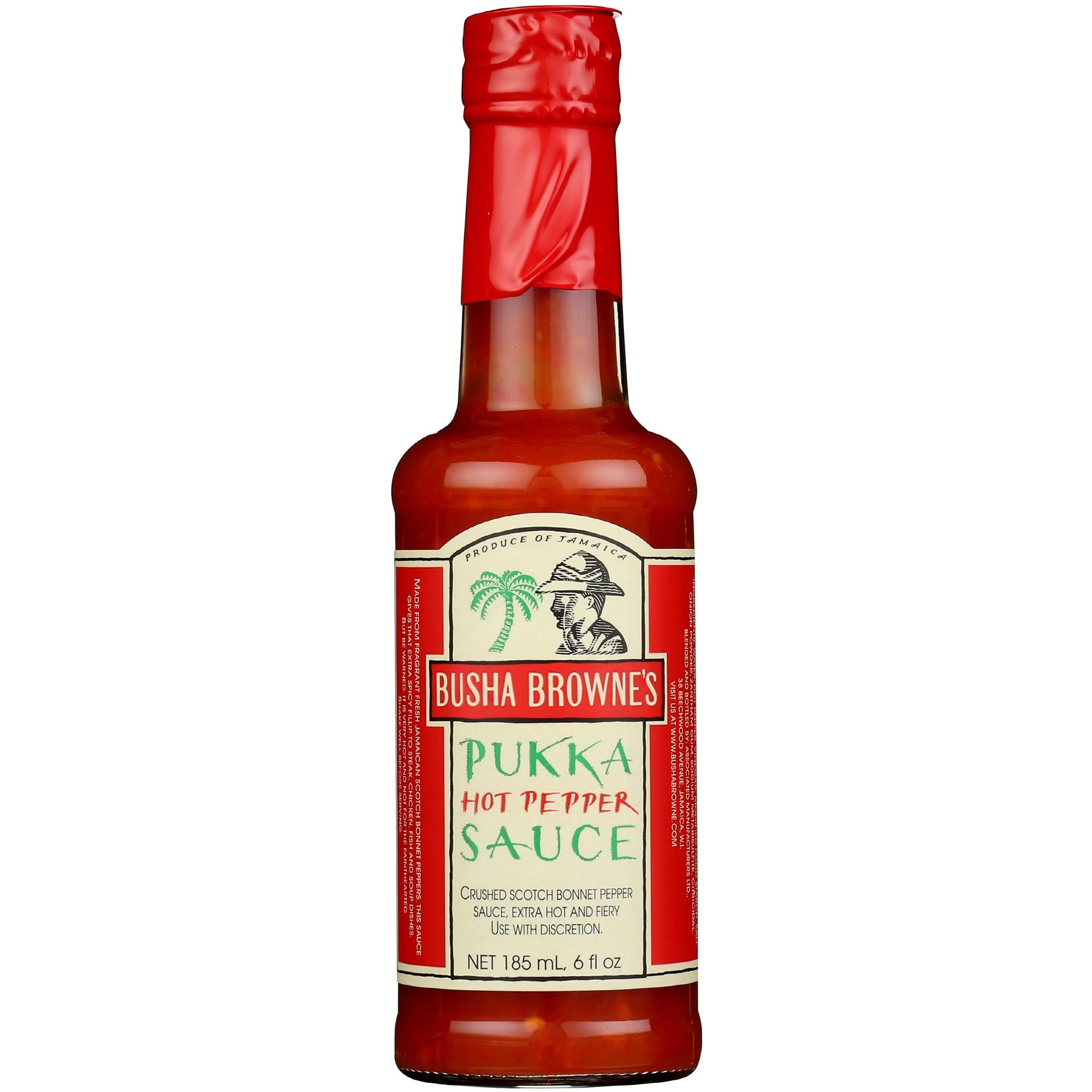 Busha Browne Pukka Hot Pepper Sauce, 6 Fluid Ounce