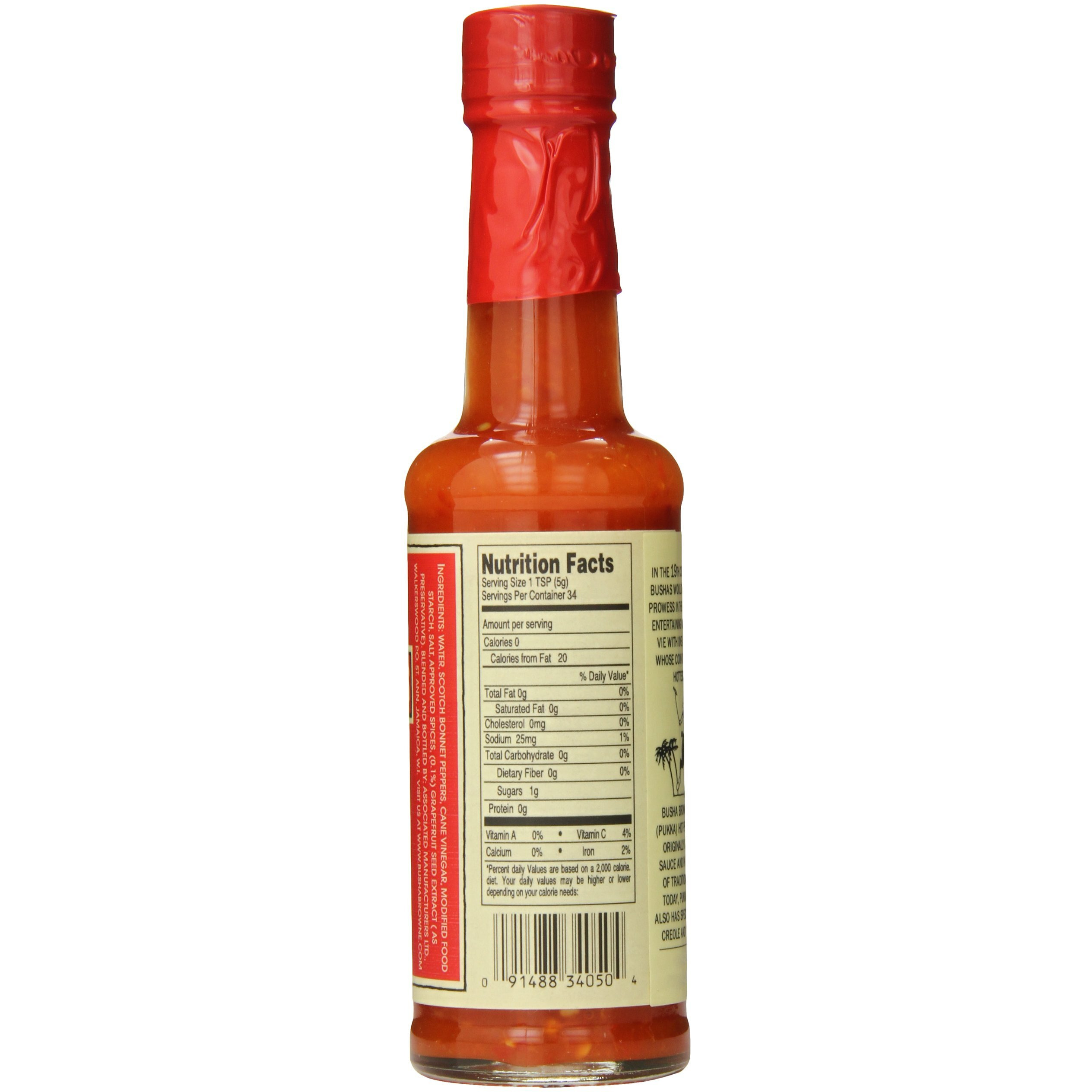Busha Browne Pukka Hot Pepper Sauce, 6 Fluid Ounce