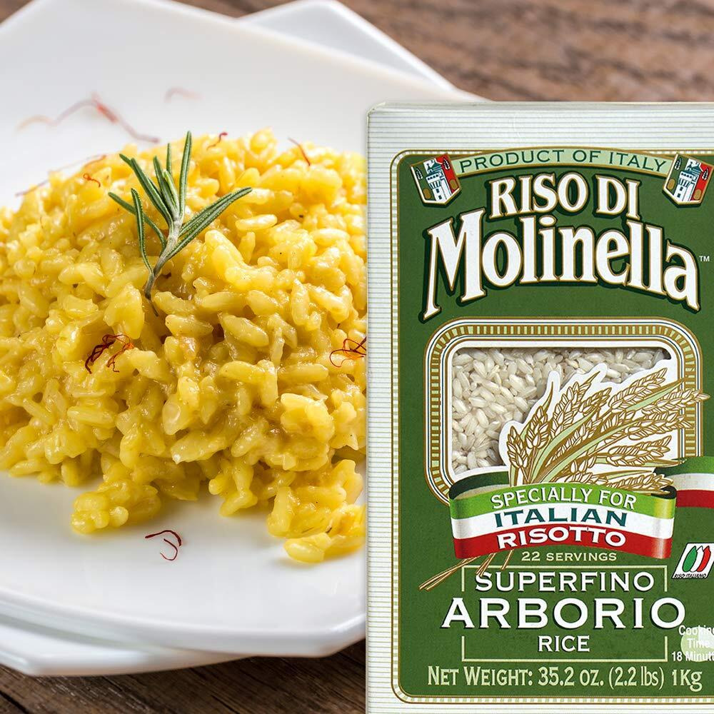 Molinella Italian Arborio Rice, 2.2-Pound Boxes, Pack Of 4