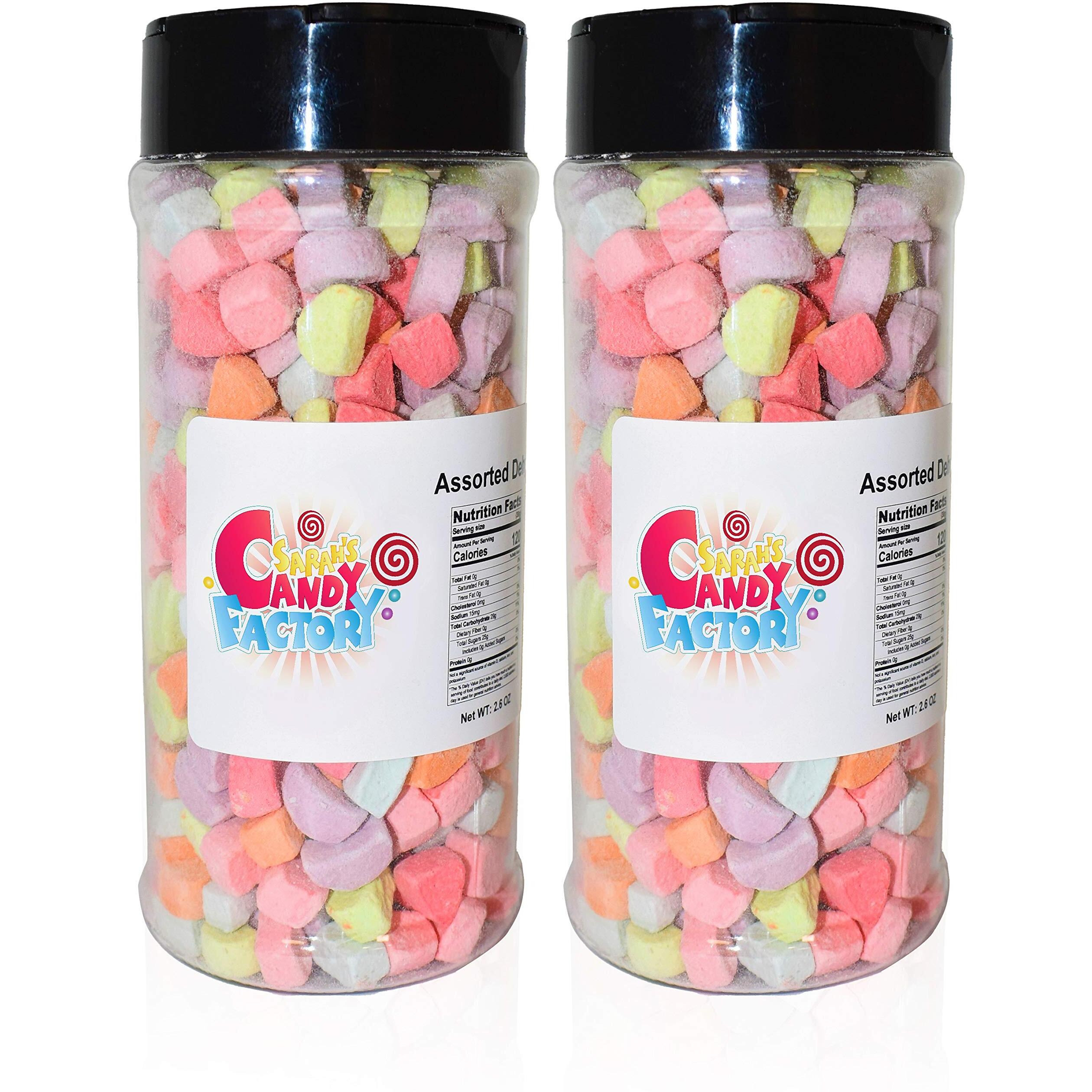 Sarahs Candy Factory Variety Dehydrated Marshmallow Bits, Vanilla Marshmallows In Jar, Assorted Marshmallows In Jar Assorted-Assorted
