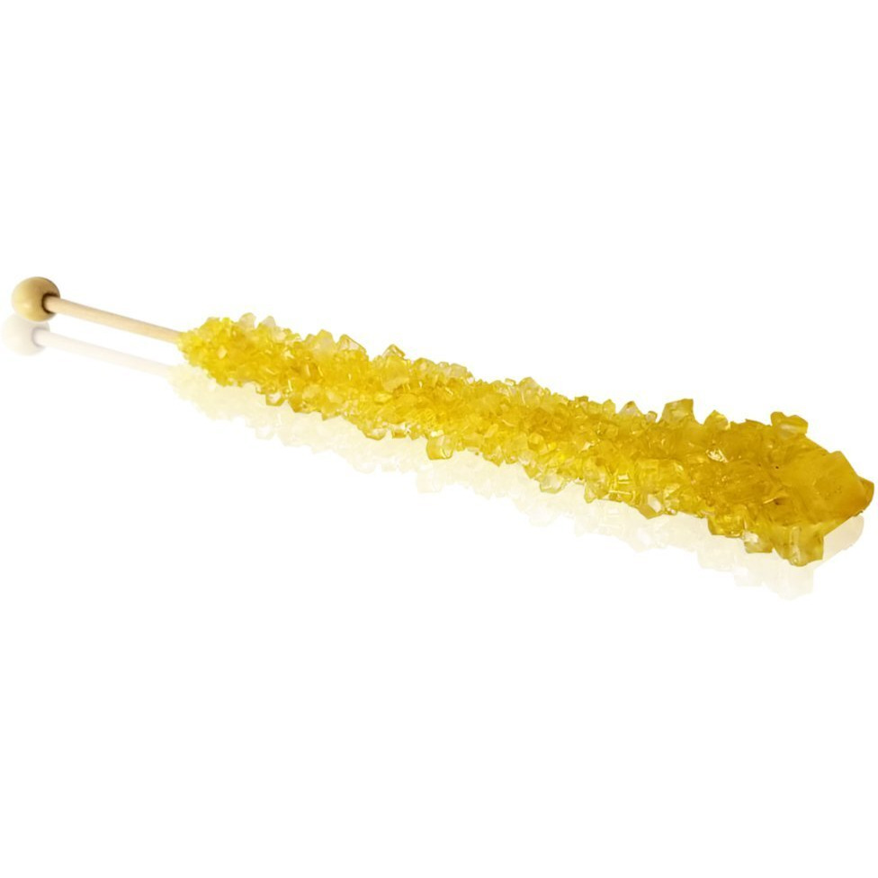 Extra Large Rock Candy Sticks 12 Gold Crystal Rock Candy Sticks - Original Flavor - Individually Wrapped For Party Favors, Candy Buffet, Bridal And Baby Showers, Wedding Receptions And Anniversaries
