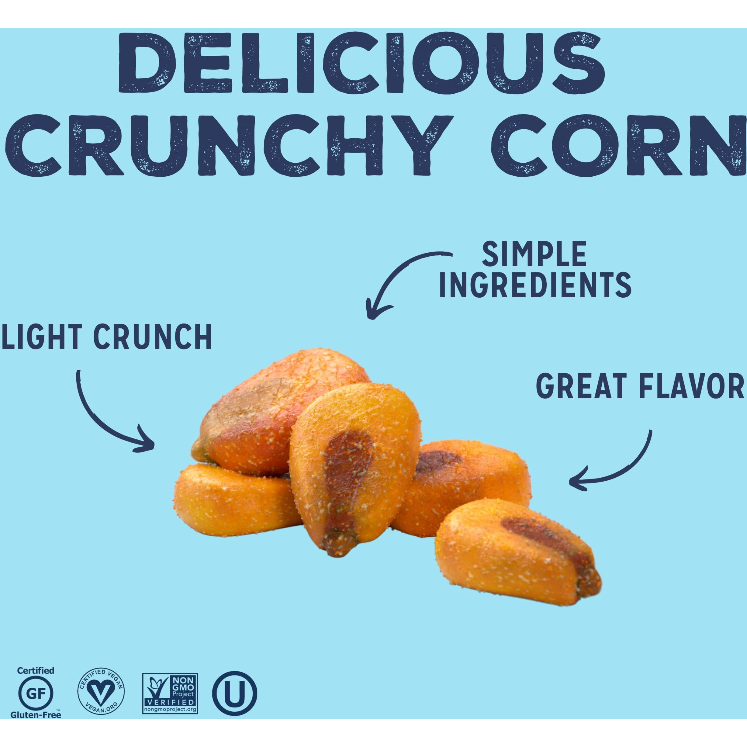 Love Corn Family Favorite - Sea Salt, Bbq, Salt & Vinegar, Cheezy 0.7Oz X 20 - Delicious Crunchy Corn - Healthy Family Snacks - Gluten Free, Non-Gmo - Alternative For Chips, Nuts, Crackers & Pretzels