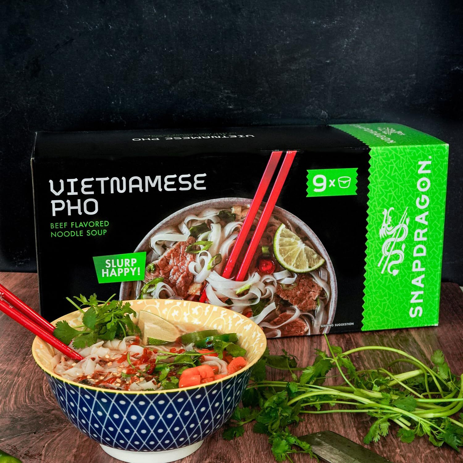 Snapdragon Vietnamese Pho Instant Noodle Bowls | Vietnamese Pho Flavor Broth With Rice Noodles | No Artificial Flavors | No Msg Added | 2.3 Oz (9 Pack)
