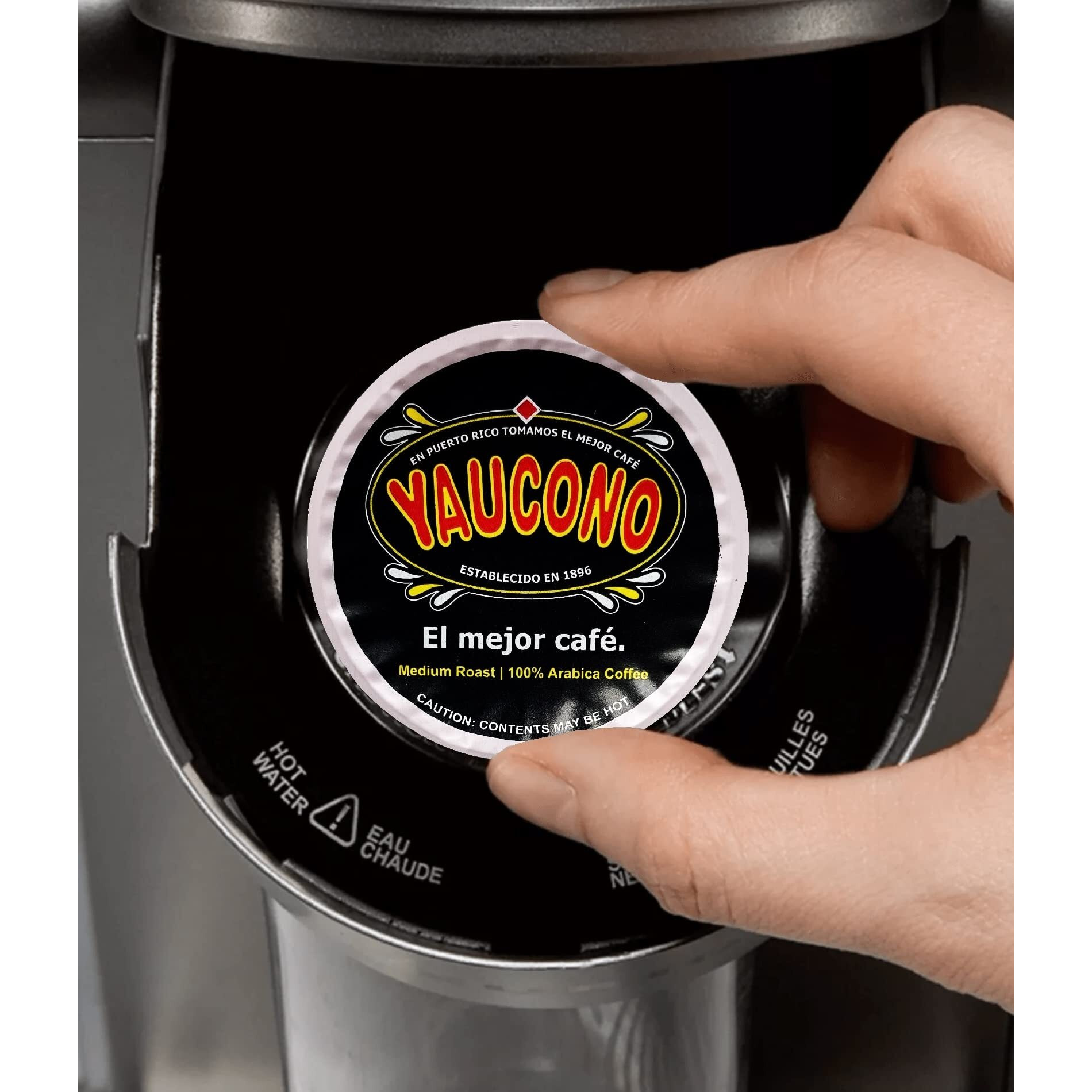 Yaucono Ground Medium Roast Arabica Coffee Single-Serve Pods, 72 Count, Compatible With Keurig K Cup Brewers