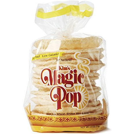 Kim's Magic Pop Freshly Popped Rice Cakes | Keto, Vegan | Original Flavor | 6 Bags | 15 Cakes Per Bag | Low Carb, Sugar Free, Fat Free, Natural, Multigrain Korean Snack | Easy Bread, Chip, Cracker Replacement