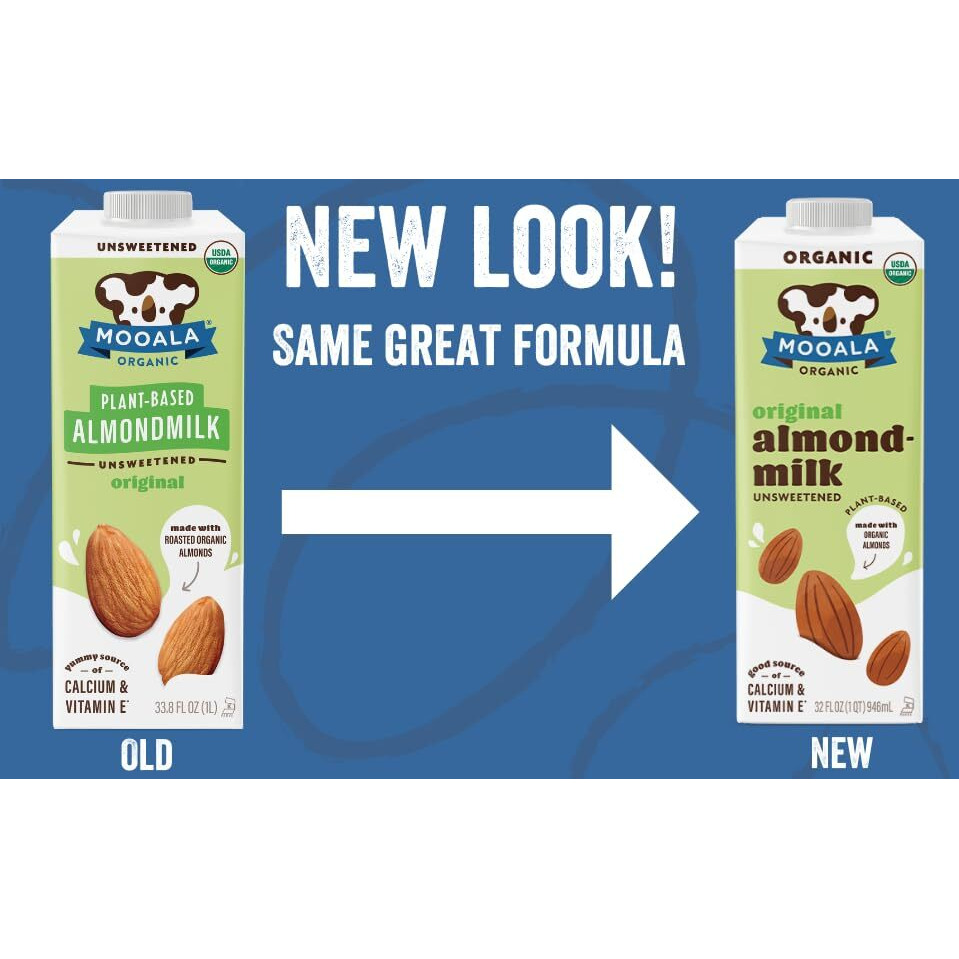 Mooala - Organic Almondmilk, Unsweetened, 32Oz (Pack Of 6) - Shelf-Stable, Non-Dairy, Gluten-Free, Vegan & Plant-Based Beverage With No Added Sugar (Unsweetened Original)