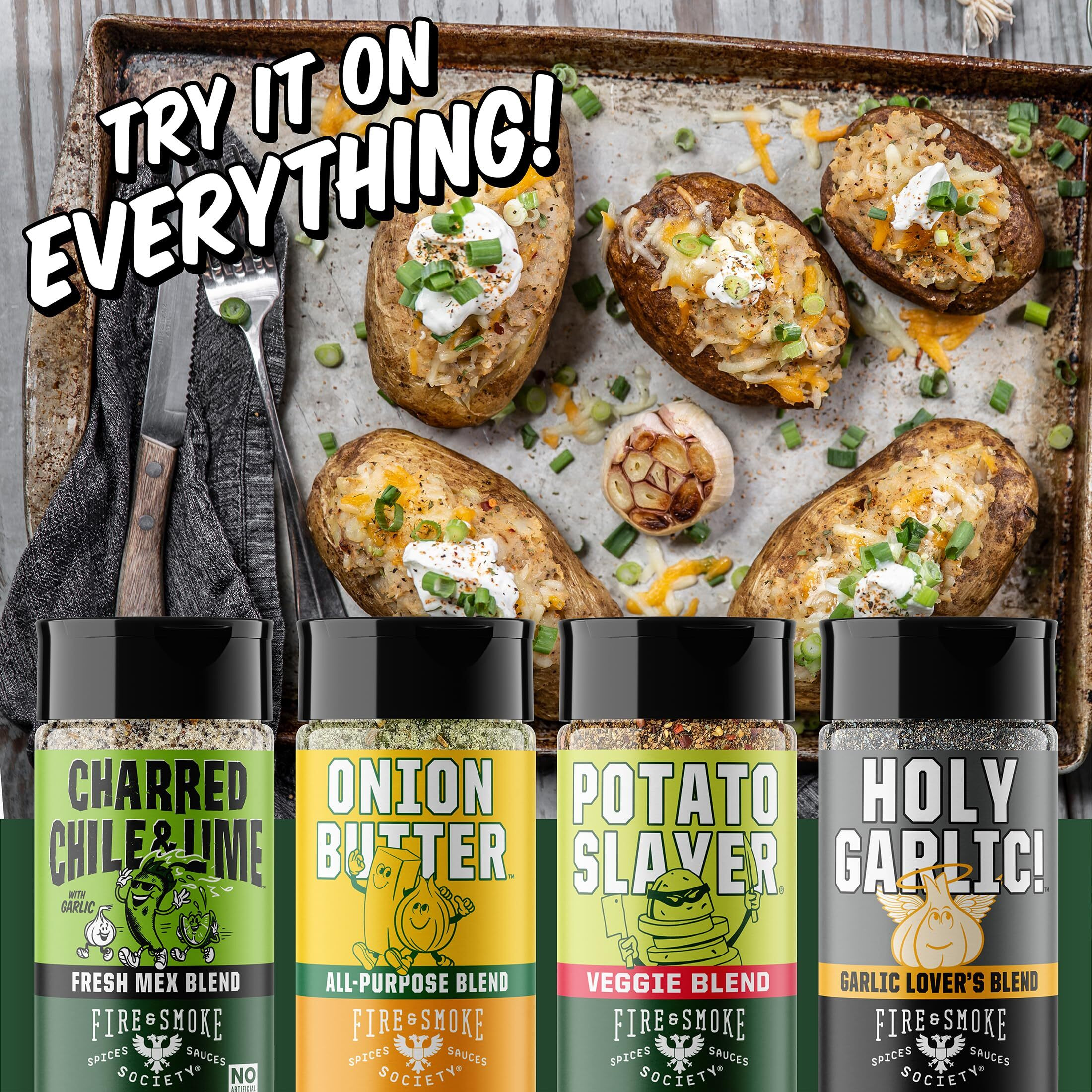 Fire & Smoke Society Motherload (18-Pack) Variety | Bbq Rubs And Seasonings, Gifts For Men Grilling Accessories | Steak Seasoning, Chicken, Burgers, Pulled Pork | Large Spices Set