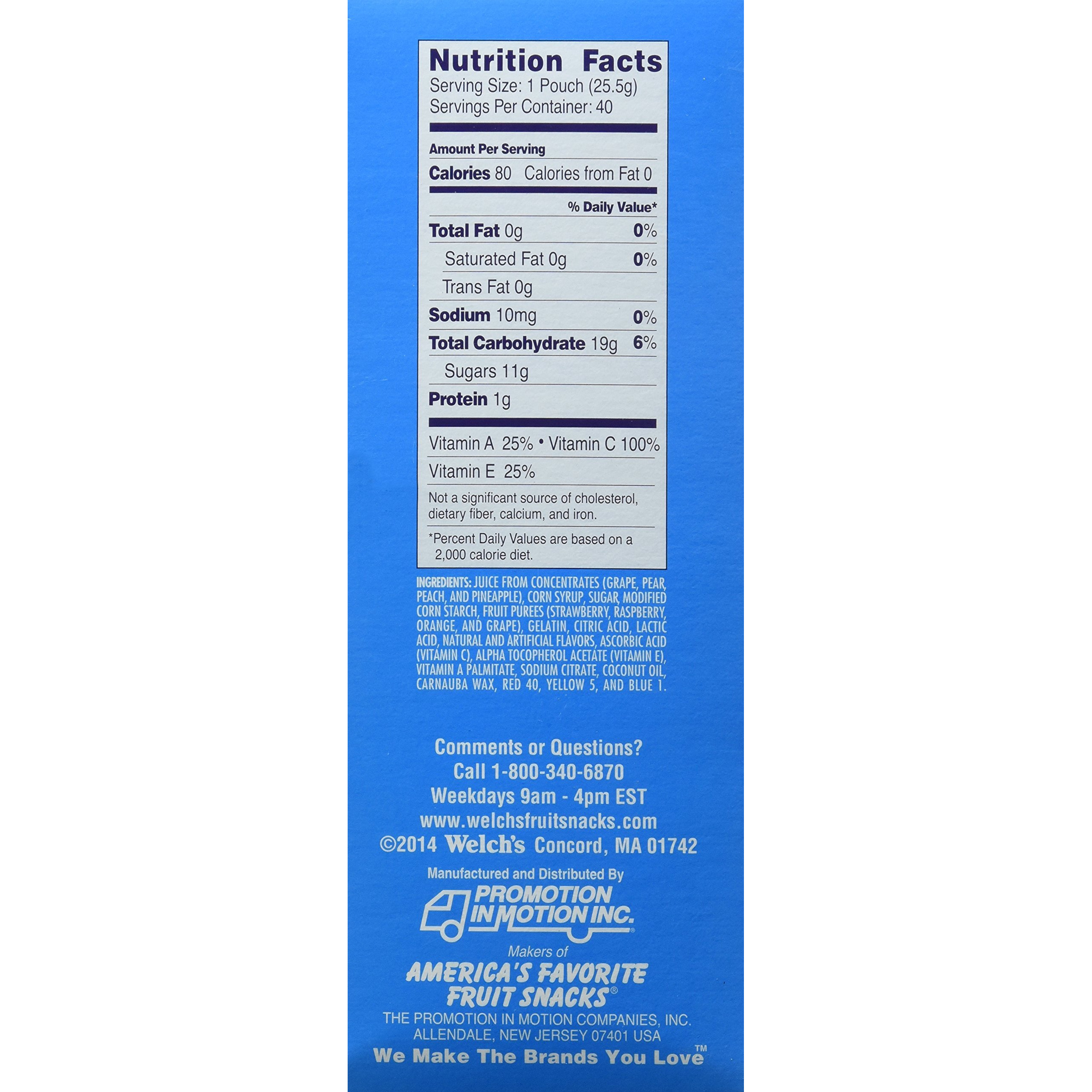 Welch's Fruit Snacks, Mixed Fruit, Gluten Free, Bulk Pack, 40 Count (Pack Of 6)