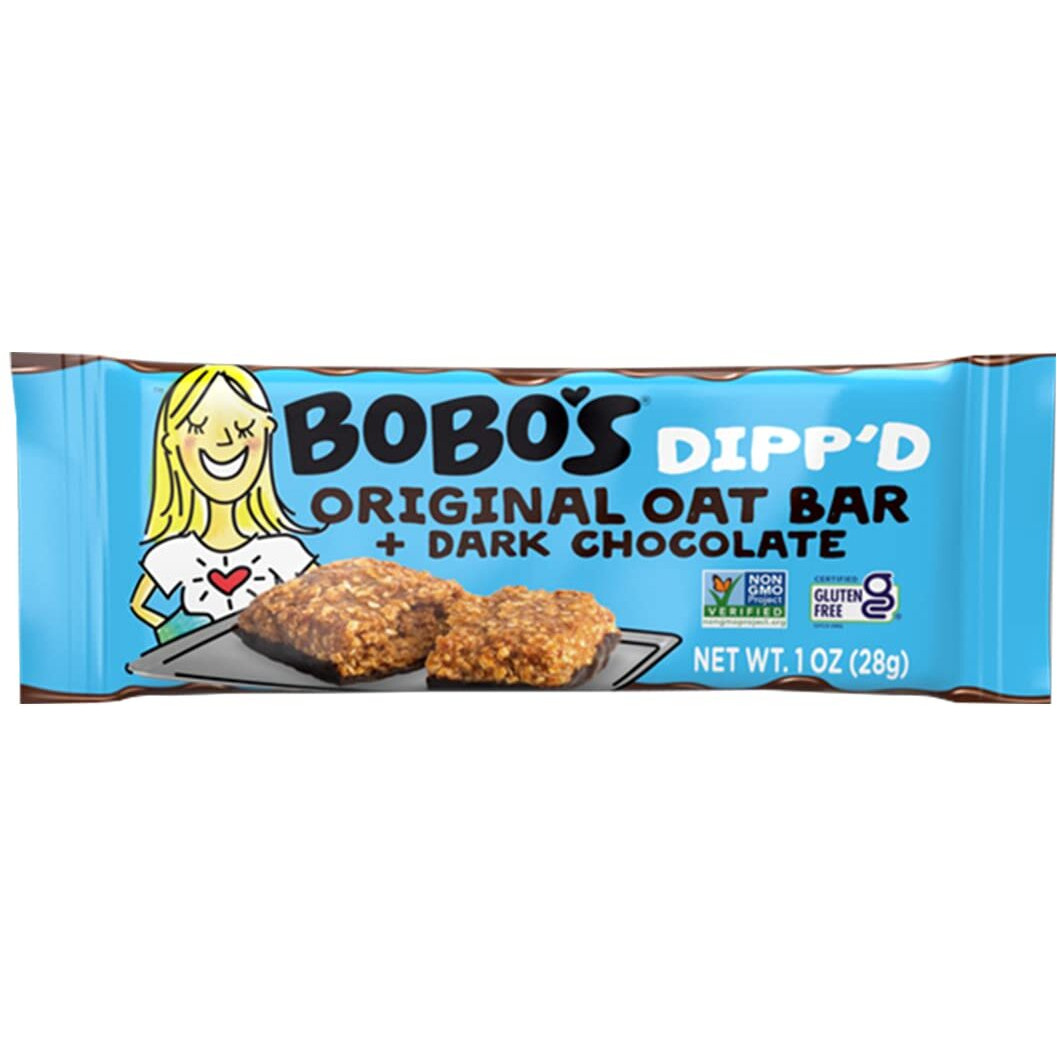 Bobo's Dippd Bars Variety Pack, Original Chocolate Chip (10 Bars), Peanut Butter Chocolate Chip (10 Bars) And Double Chocolate (10 Bars) (30 Ct Case), Healthy Everyday Snack