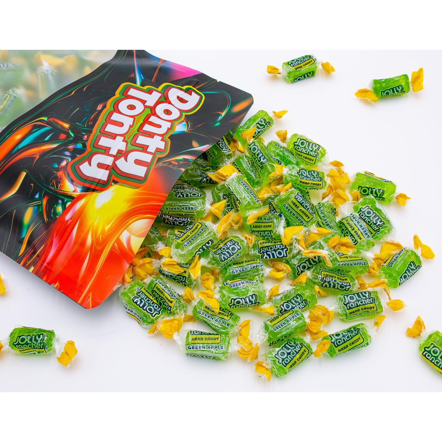 Jolly Rancher Hard Candy Green Apple Original Flavor 1 Lb - Bulk Bag, Individually Wrapped (74 Pieces)
