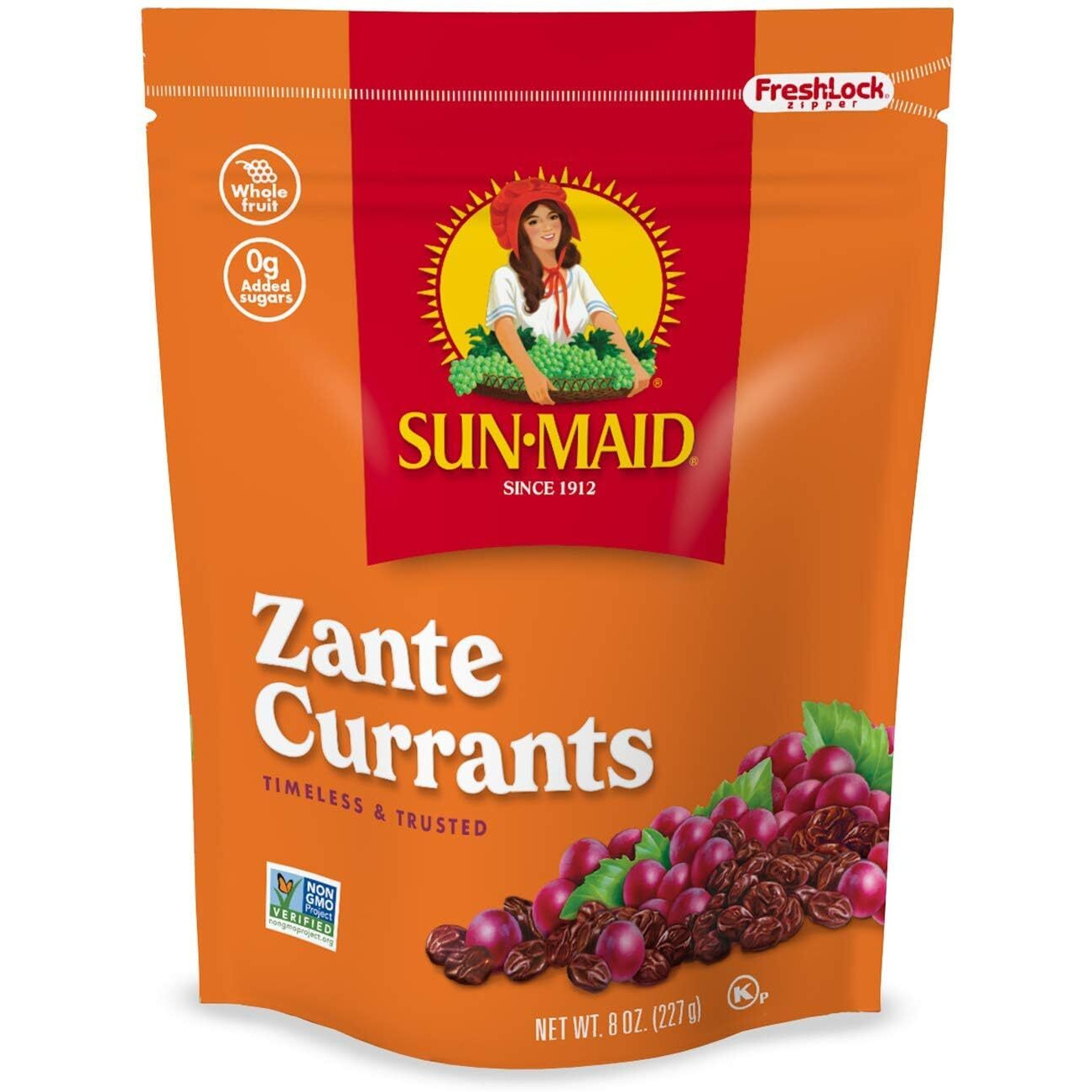 Sun-Maid California Sun-Dried Zante Currants - (10 Pack) 8 Oz Resealable Bag - Dried Fruit Snack For Lunches And Snacks
