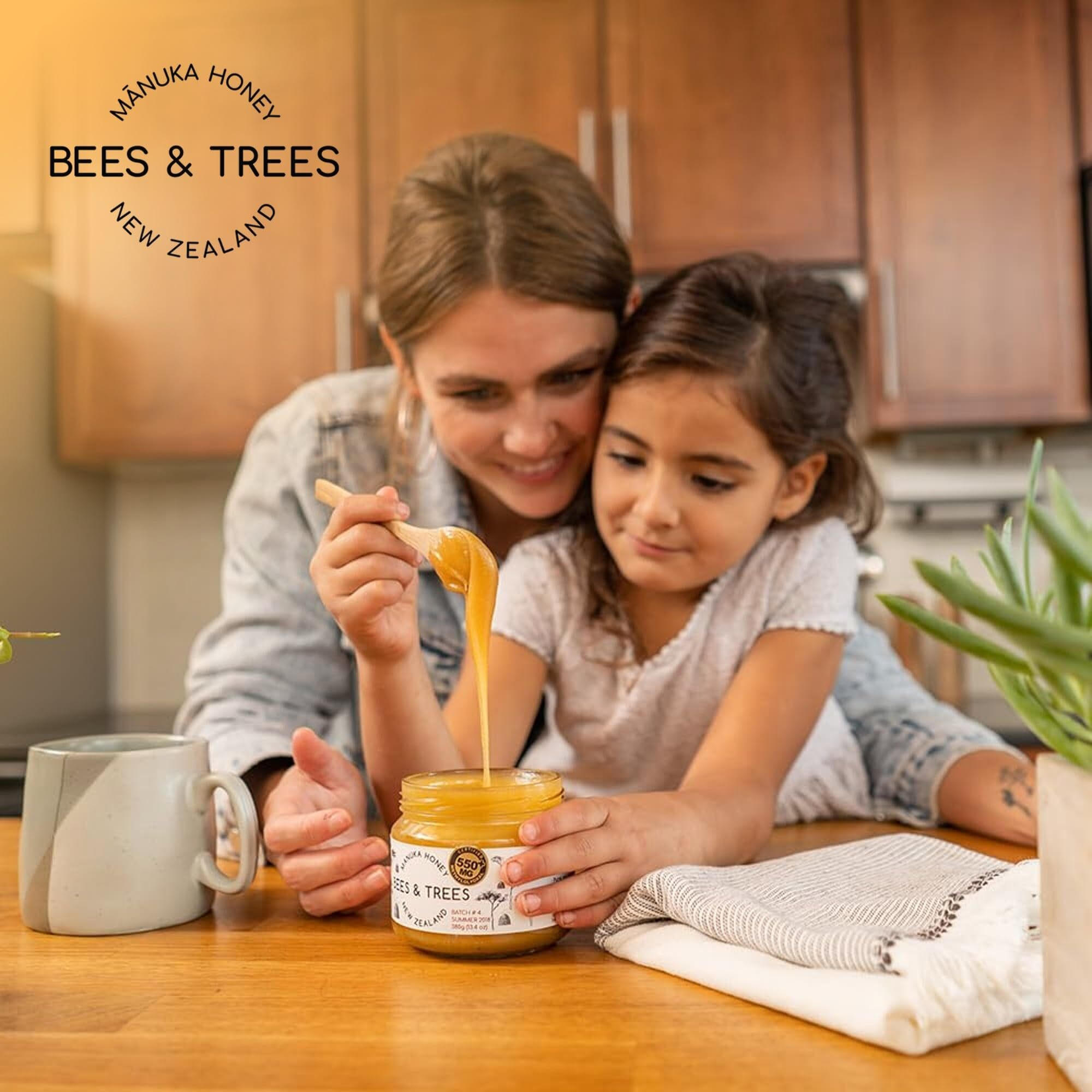 Bees & Trees Manuka Honey Founder's Reserve Certified 830+ Methylglyoxal - 100% Pure New Zealand Monofloral, Raw & Unpasteurized - Authentic Delicious Superfood For Dietary Health - 300G Glass Jar