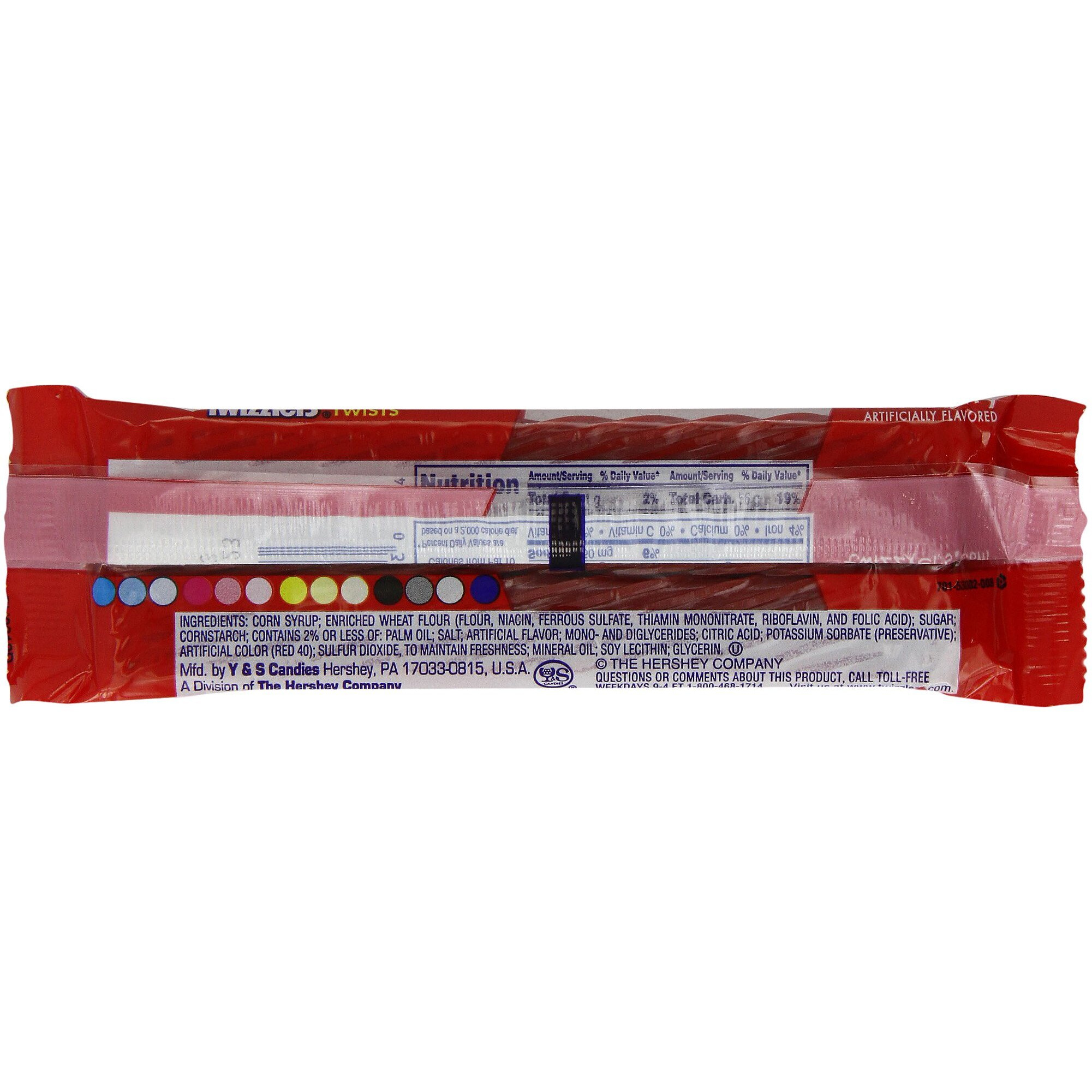 Twizzlers Twists, Strawberry Flavored Licorice Candy, 2.5 Ounce Packet (Pack Of 36)