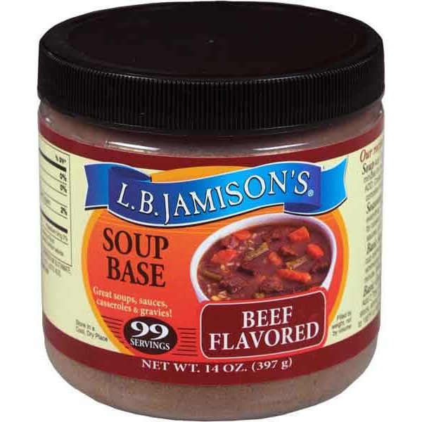 L.B. Jamison's Beef Flavored Soup Base, 2-Pack 14 Oz. Jars