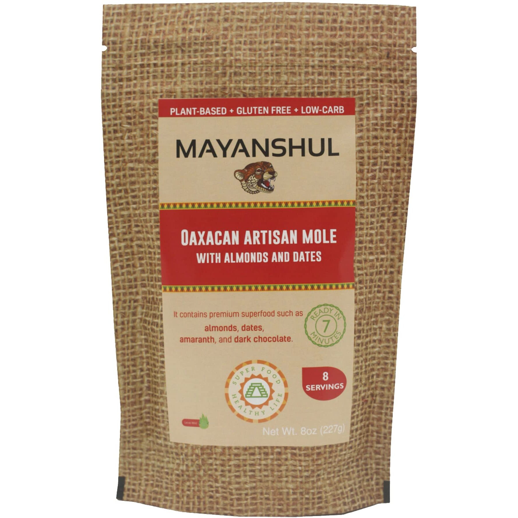 Mayanshul Healthy Red Mole Sauce | Mole Rojo Oaxaqueno | Superfood Ingredients | Fat Free, No Added Sugar, Low Carb, Low Sodium, Vegan, Paleo Friendly