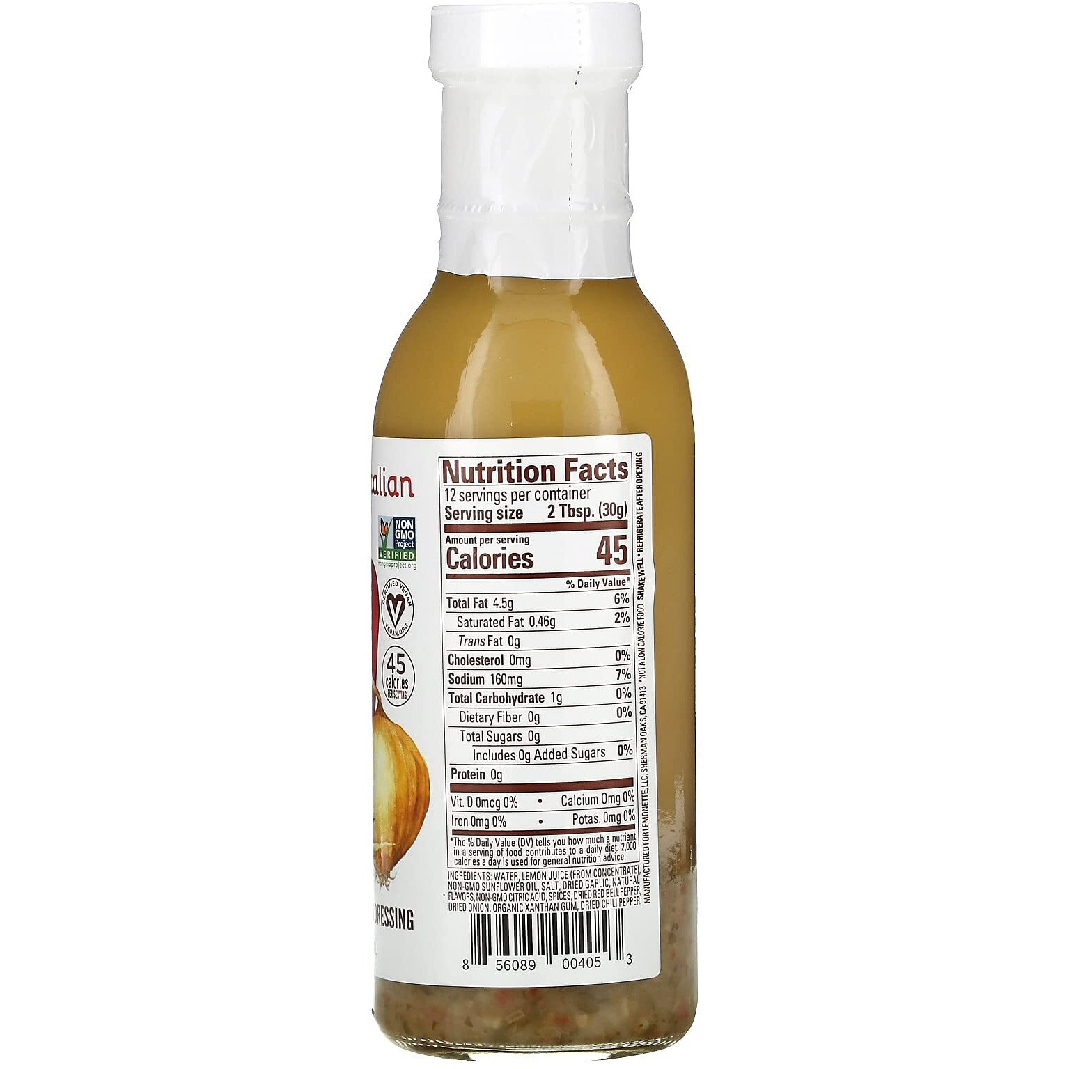 Lemonette Sugar Free, Low Cal, Low Fat Salad Dressing Mediterranean Variety Pack (3) 12 Oz Bottles - Keto, Gluten Free, Vinegar Free, Dairy Free, Soy Free, Canola Free, Vegan Certified