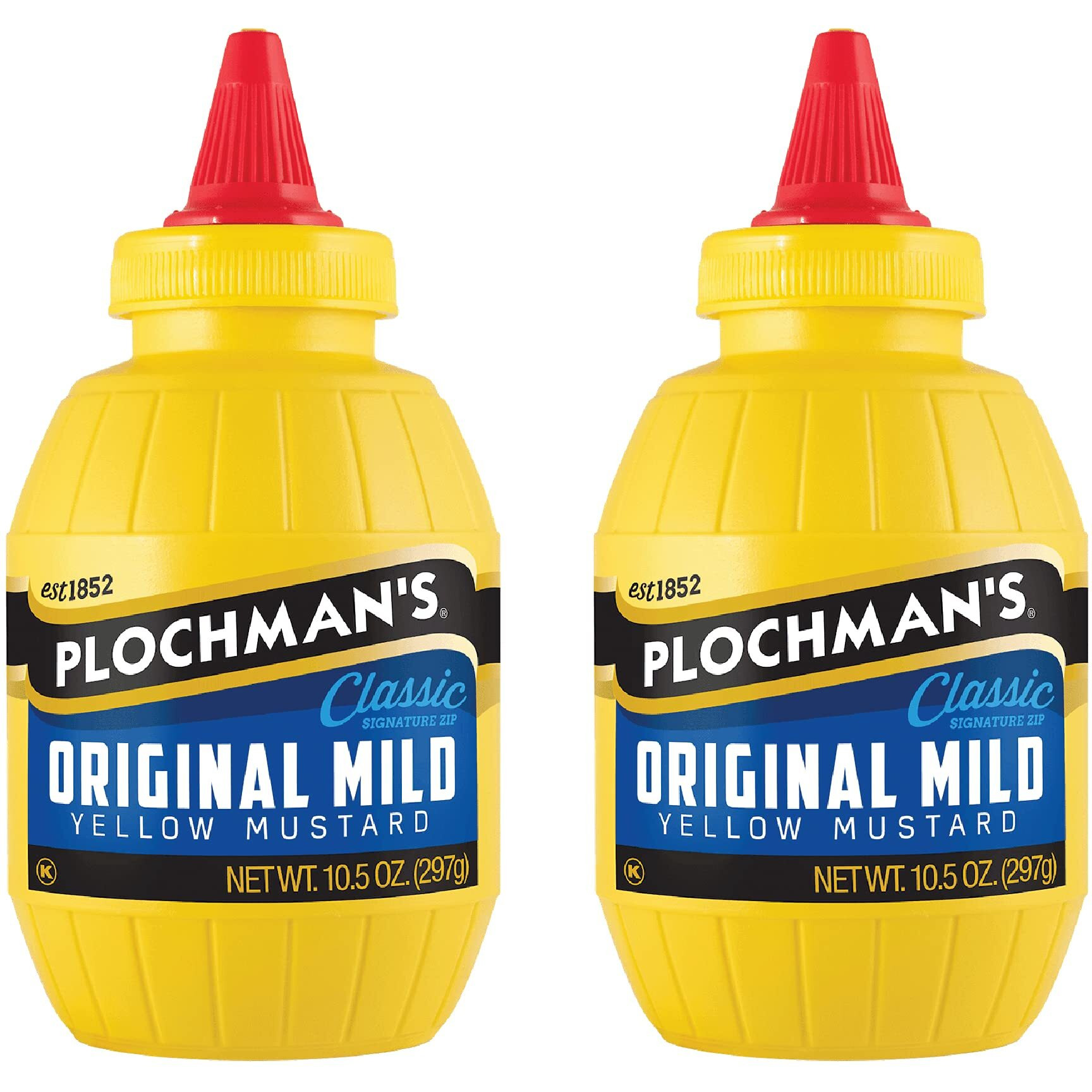 Plochman's Original Mild Classic Yellow Mustard, 10.5 Ounce (Pack Of 2)