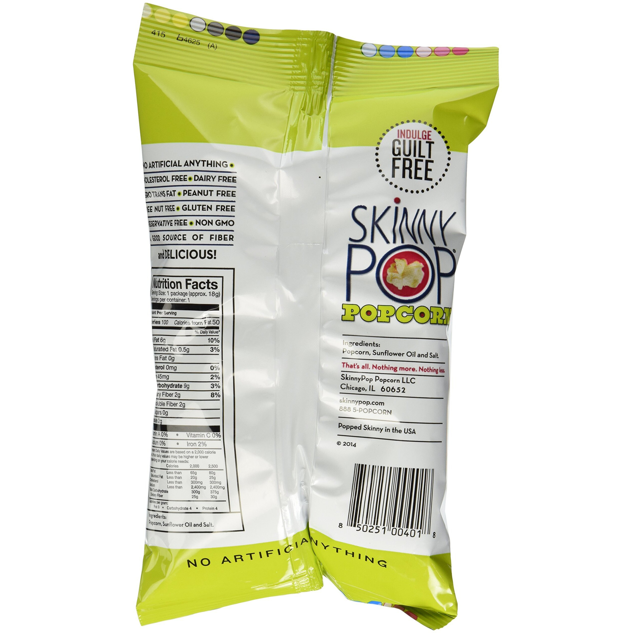 Skinny Pop Popcorn, 100 Calorie Bags.65 Oz (Pack Of 20)
