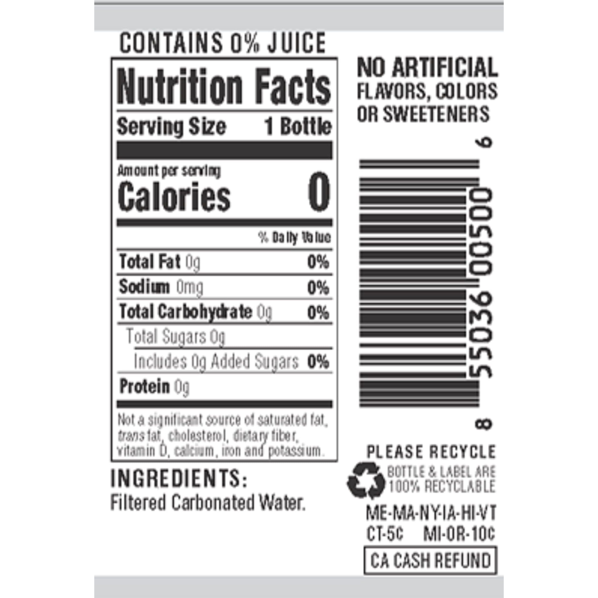 Hal's New York Seltzer Carbonated Original Sparkling Water, Zero Sugar, Zero Calorie, Zero Carbs, 20 Fl Oz (Pack Of 24)